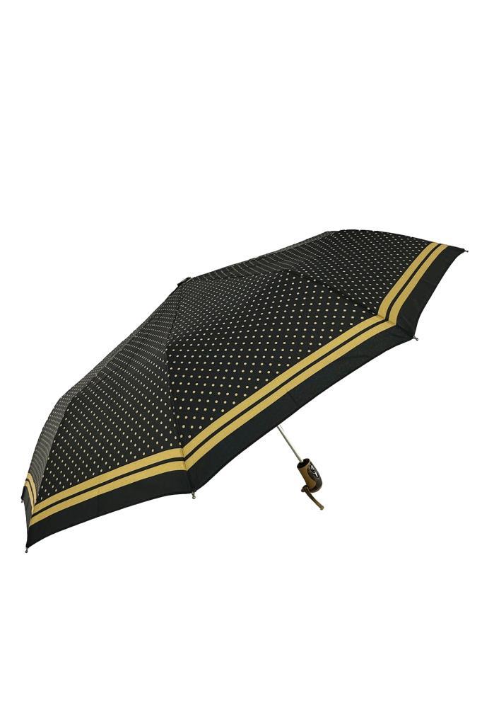 April Lüx Şemsiye Otomatik Sari Puantiyeli Kahve 225-GL
