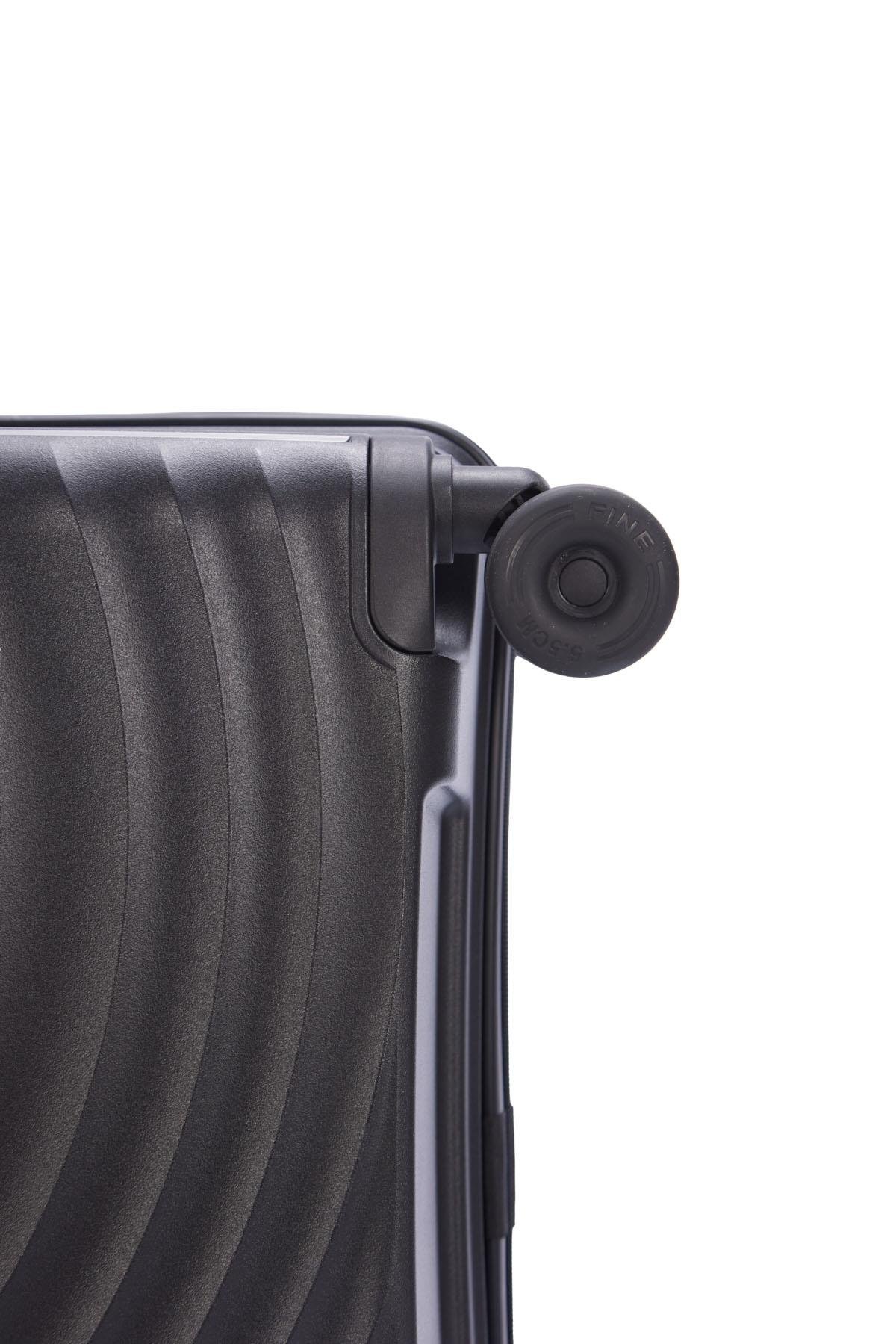 Benetton 2'li Set Büyük Ve Kabin Boy %100 Polipropilen Valiz Siyah 14Bnt8002