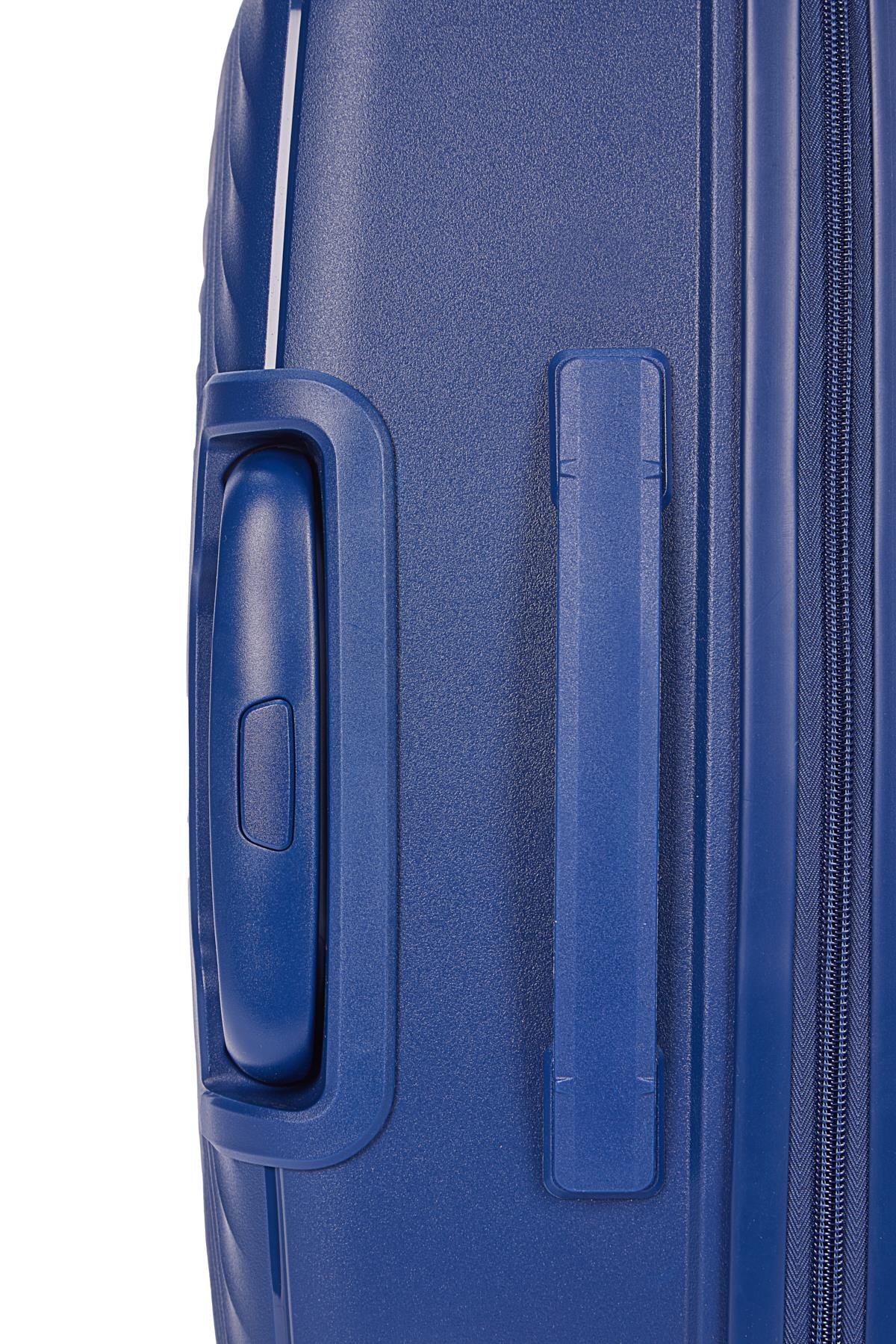 Benetton 2'li Set Büyük Ve Kabin Boy %100 Polipropilen Valiz Koyu Mavi 14Bnt8001