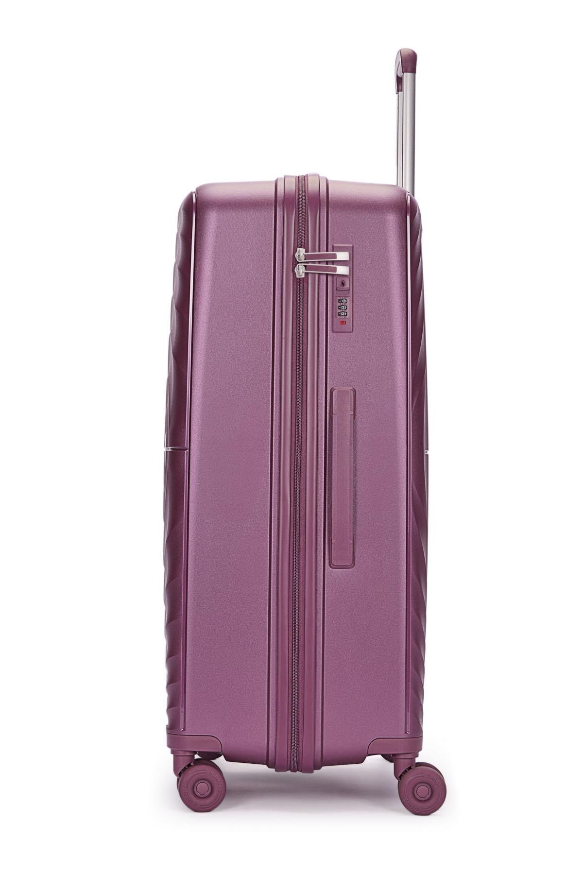 Benetton 2'li Set Büyük Ve Kabin Boy %100 Polipropilen Valiz Bordo 14Bnt8002