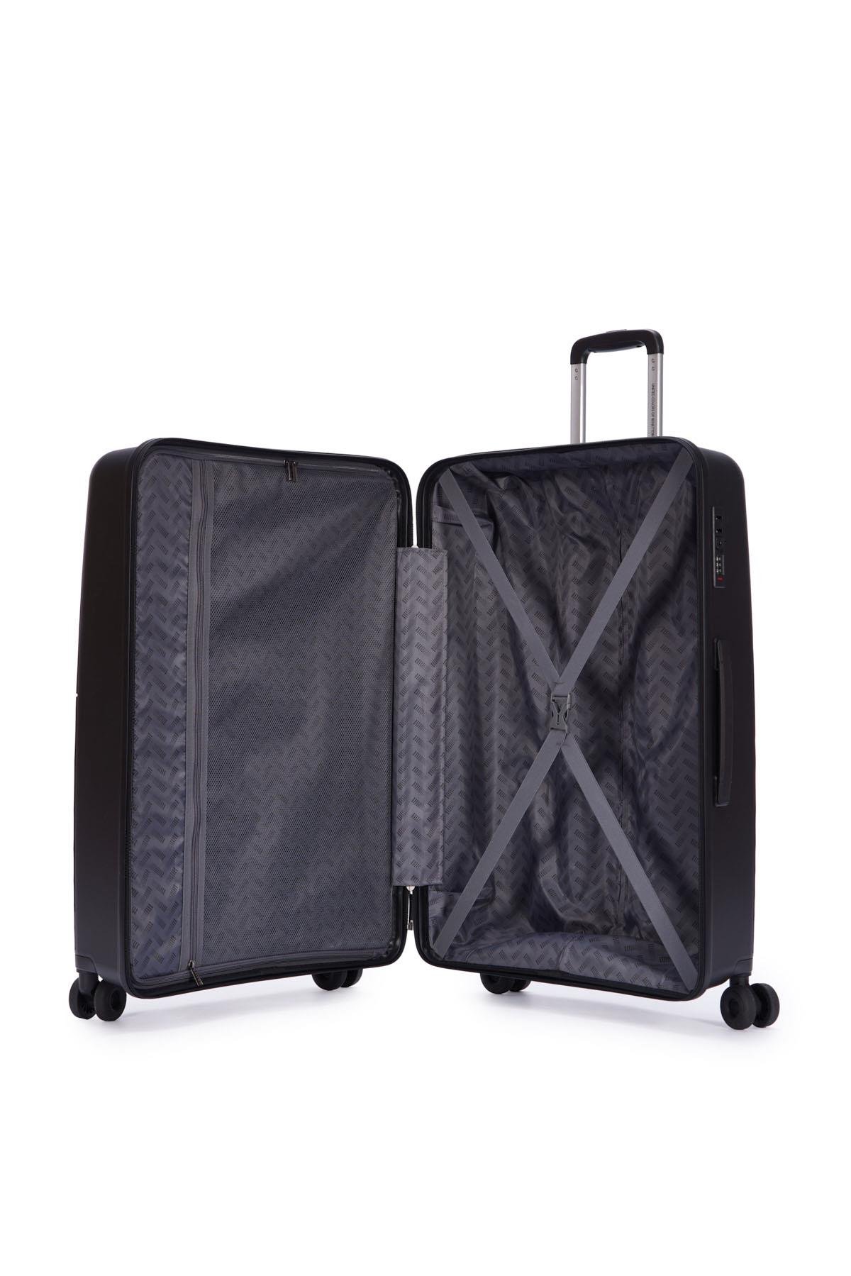 Benetton 2'li Set Büyük Ve Kabin Boy %100 Polipropilen Valiz Siyah 14Bnt8002