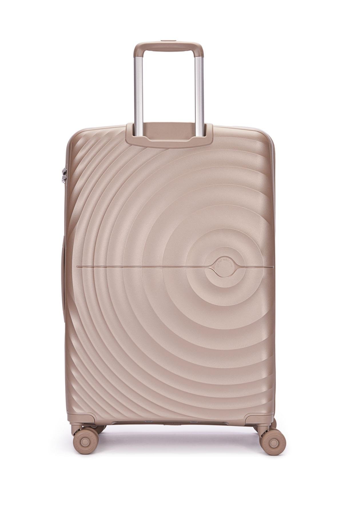 Benetton 2'li Set Büyük Ve Kabin Boy %100 Polipropilen Valiz Şampanya 14Bnt8002