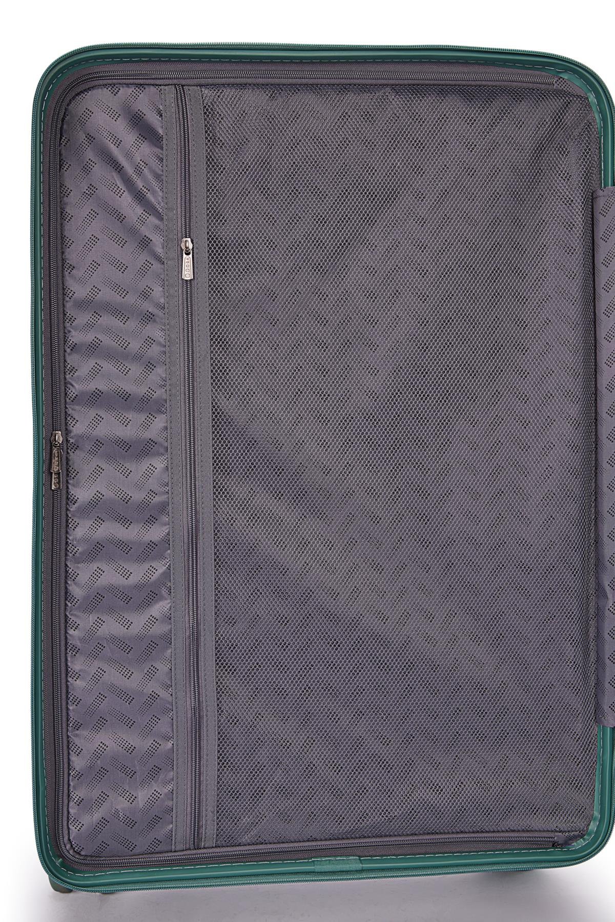 Benetton 2'li Set Büyük Ve Orta Boy %100 Polipropilen Valiz Yeşil 14Bnt8001