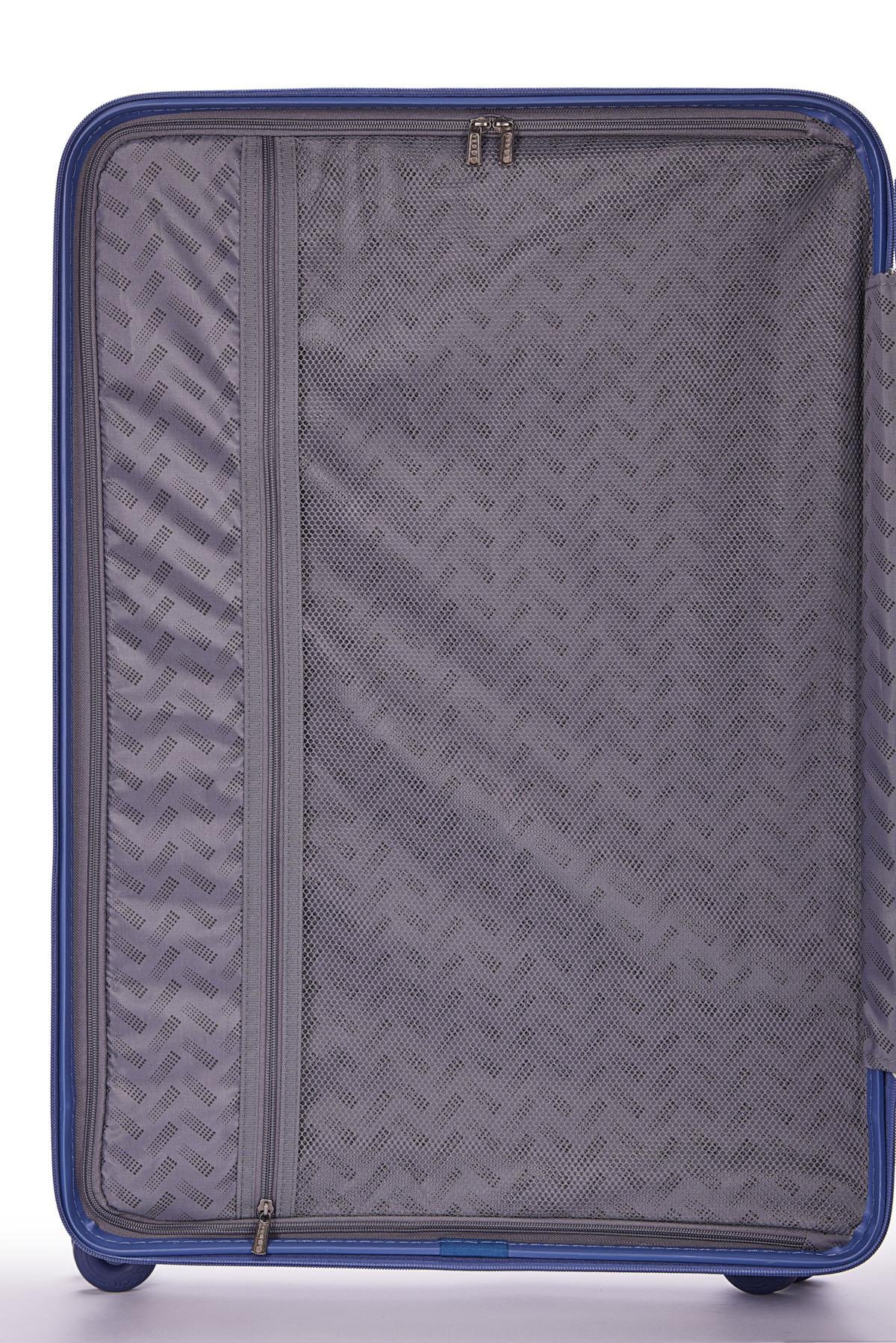 Benetton 2'li Set Büyük Ve Orta Boy %100 Polipropilen Valiz Mavi 14Bnt8002