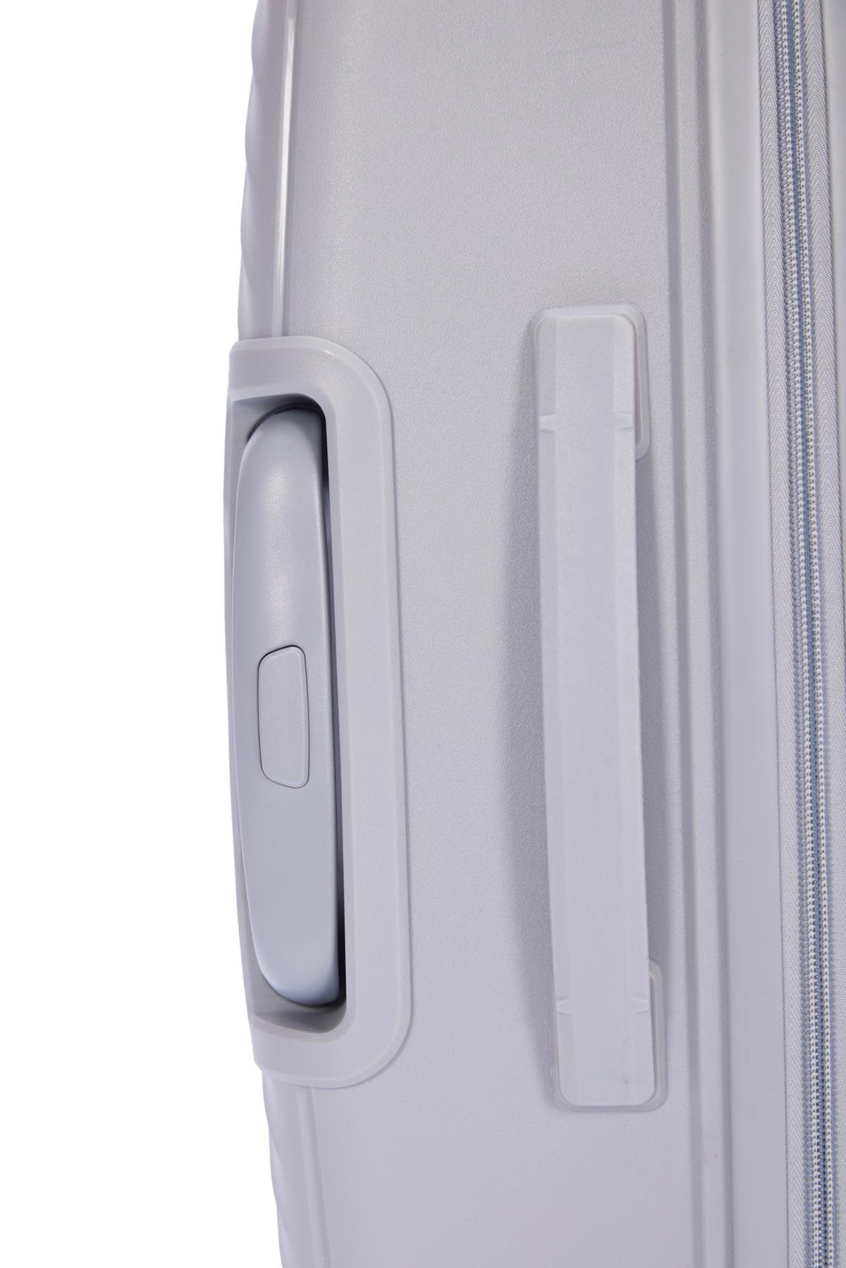 Benetton 2'li Set Büyük Ve Orta Boy %100 Polipropilen Valiz Açık Gri 14Bnt8001