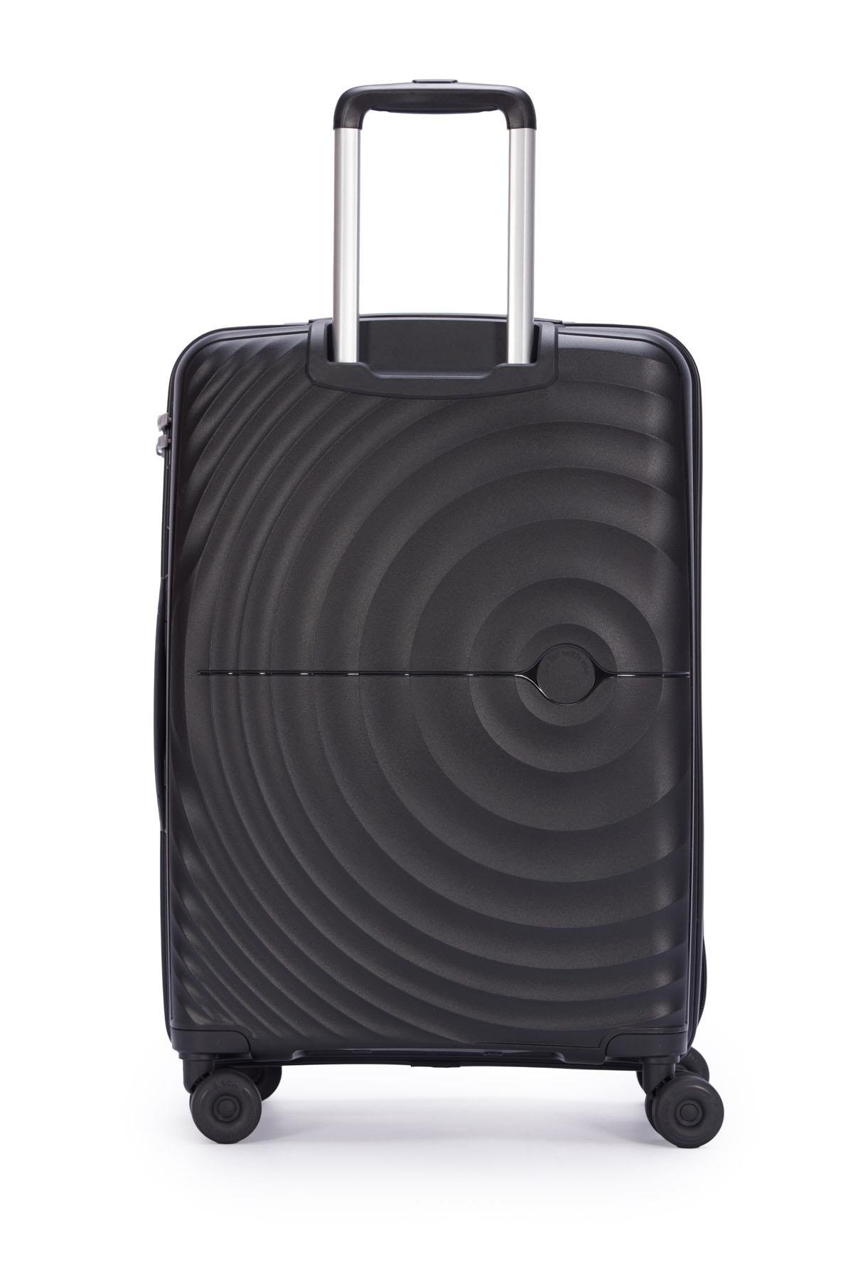 Benetton 2'li Set Orta Ve Kabin Boy %100 Polipropilen Valiz Siyah 14Bnt8002