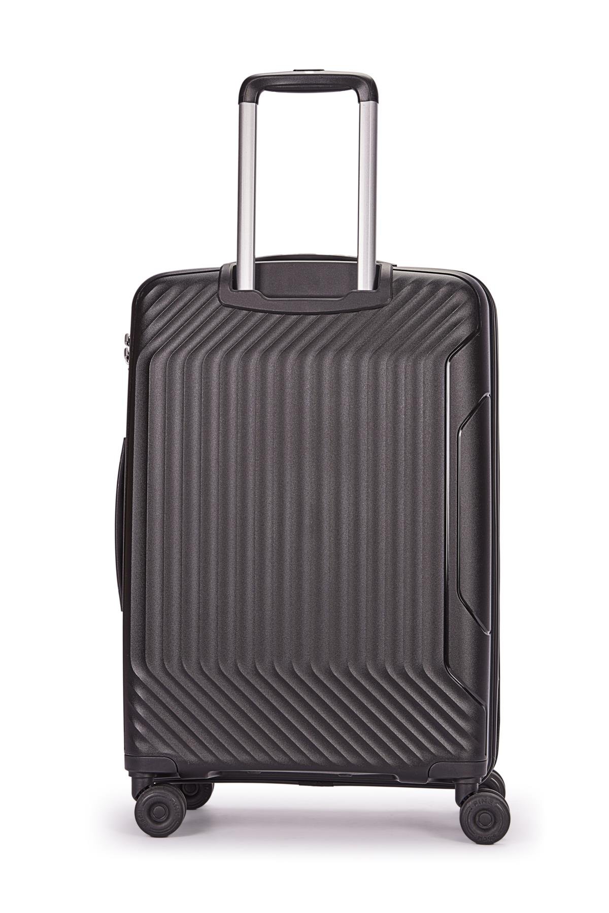 Benetton 2'li Set Orta Ve Kabin Boy %100 Polipropilen Valiz Siyah 14Bnt8001