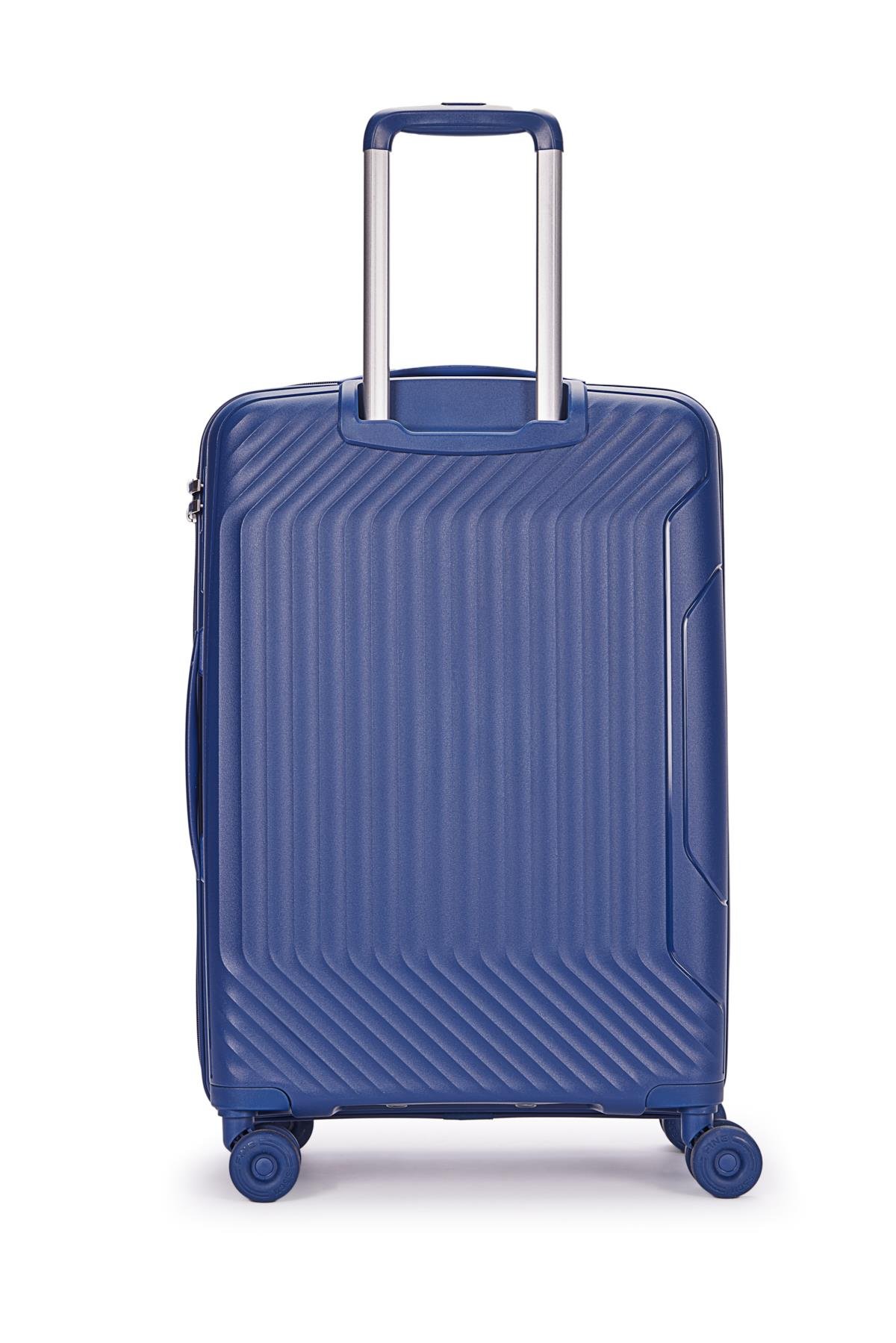 Benetton 2'li Set Orta Ve Kabin Boy %100 Polipropilen Valiz Koyu Mavi 14Bnt8001