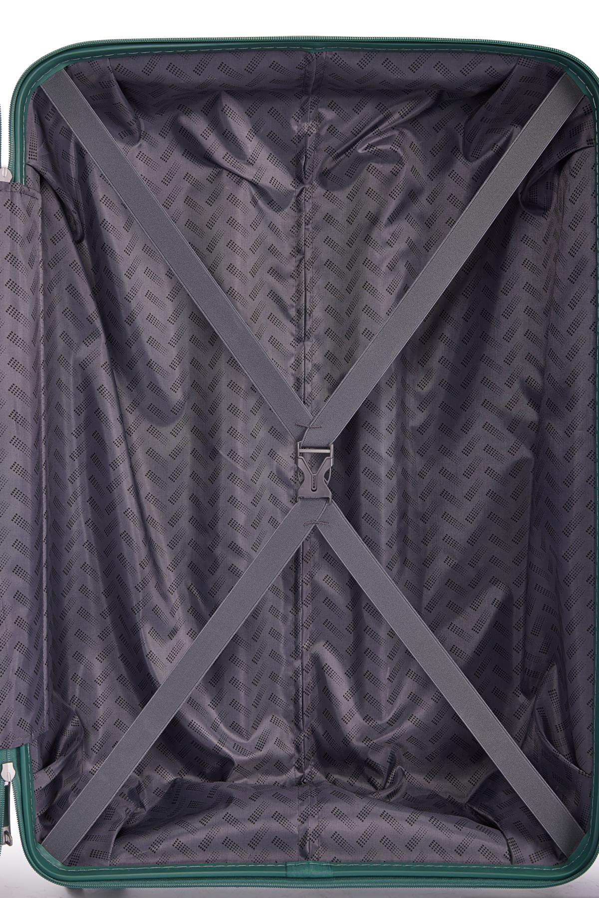 Benetton 2'li Set Orta Ve Kabin Boy %100 Polipropilen Valiz Yeşil 14Bnt8001