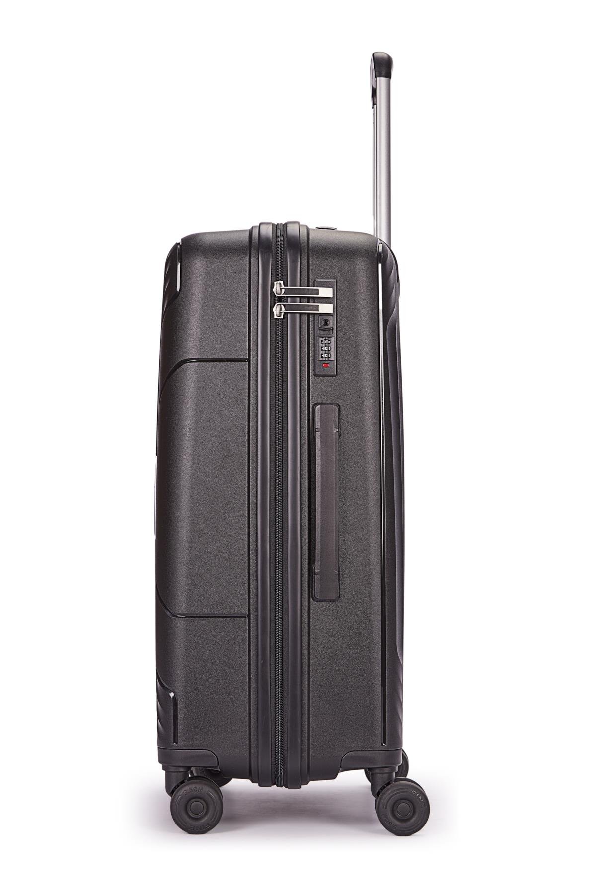 Benetton 2'li Set Orta Ve Kabin Boy %100 Polipropilen Valiz Siyah 14Bnt8001