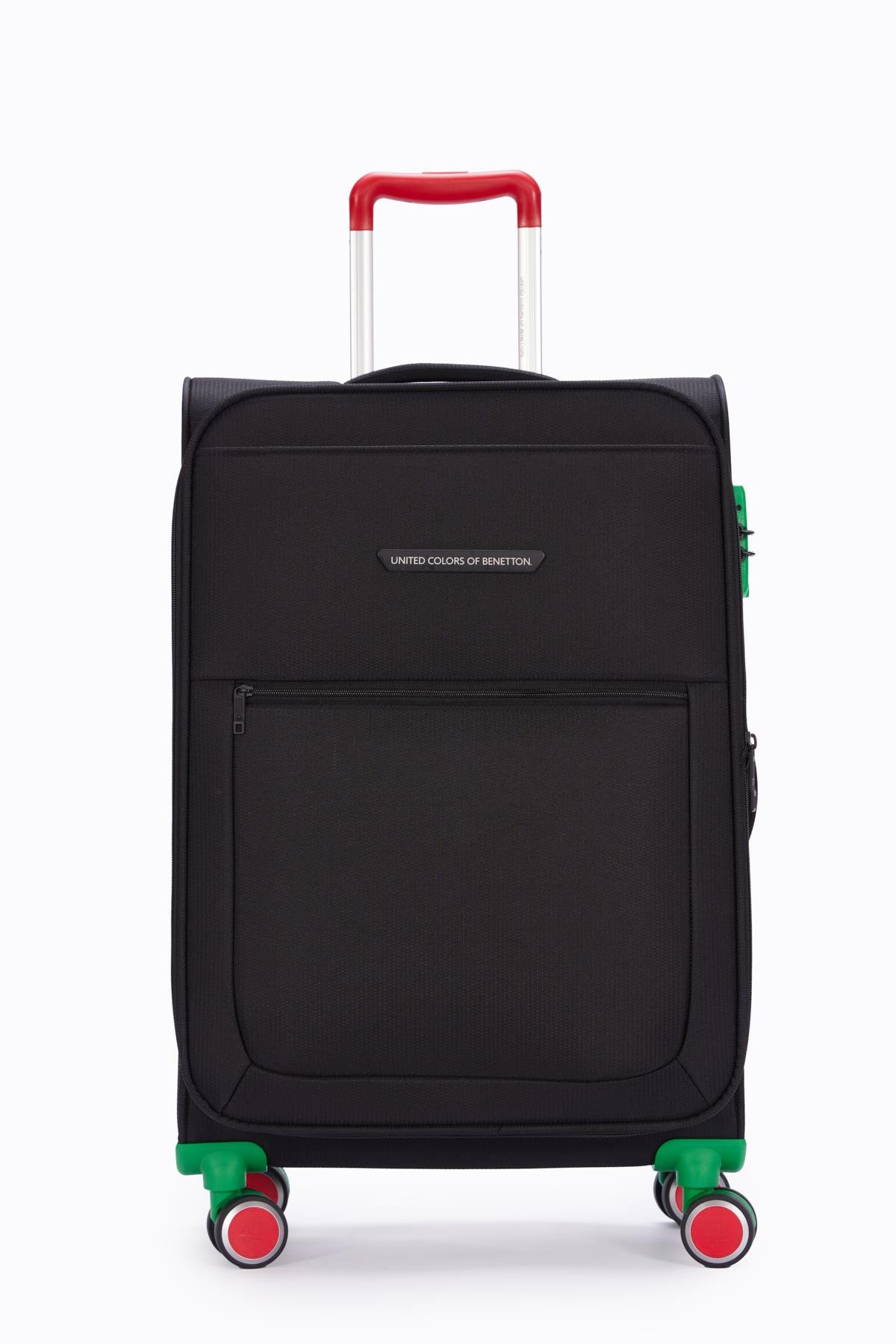 Benetton 2'li Valiz Seti Orta Ve Kabin Boy Lüx Kumaş Valiz Siyah Bnt2800