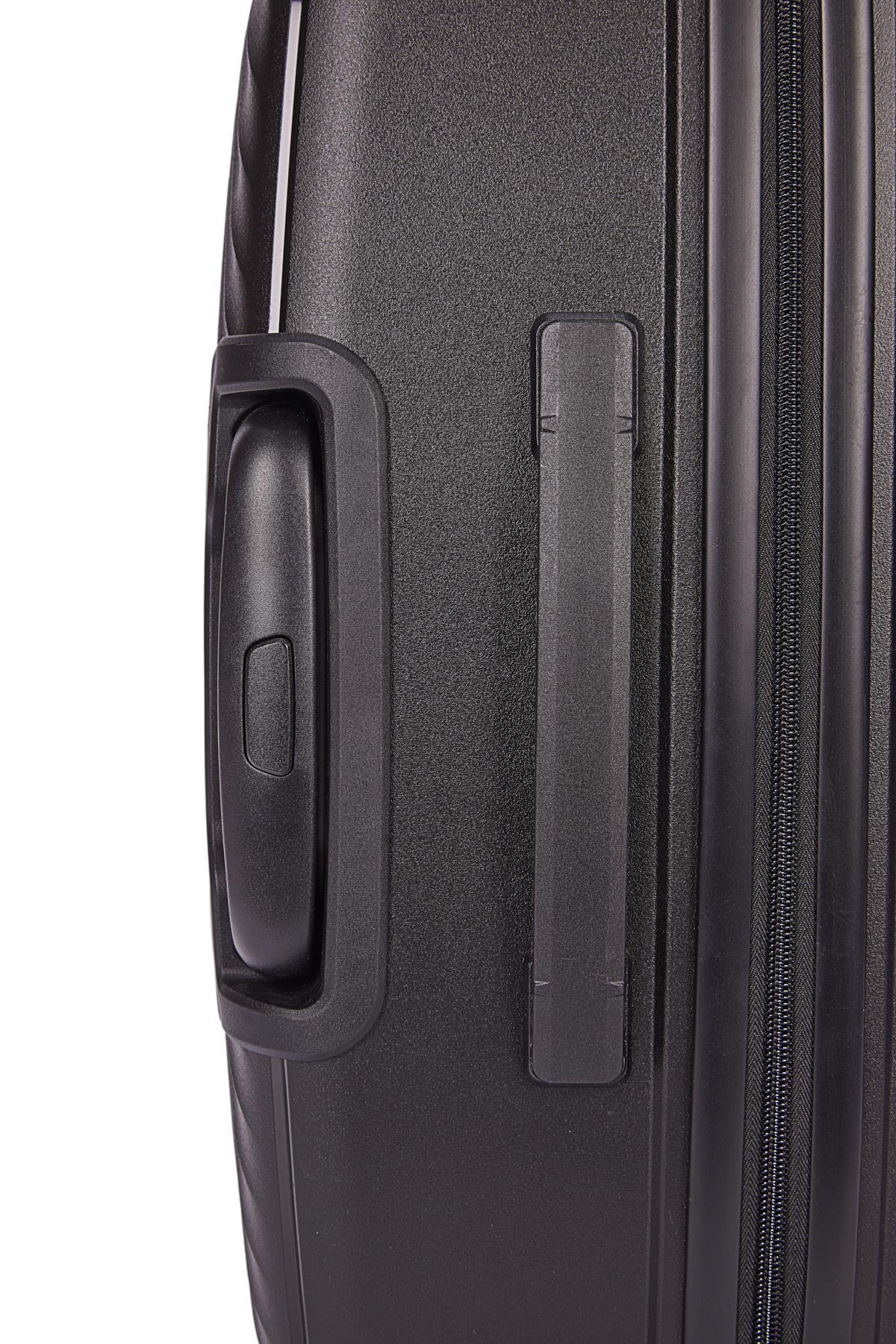 Benetton 3'lü Set Büyük Orta Ve Kabin Boy %100 Polipropilen Valiz Siyah 14Bnt8001