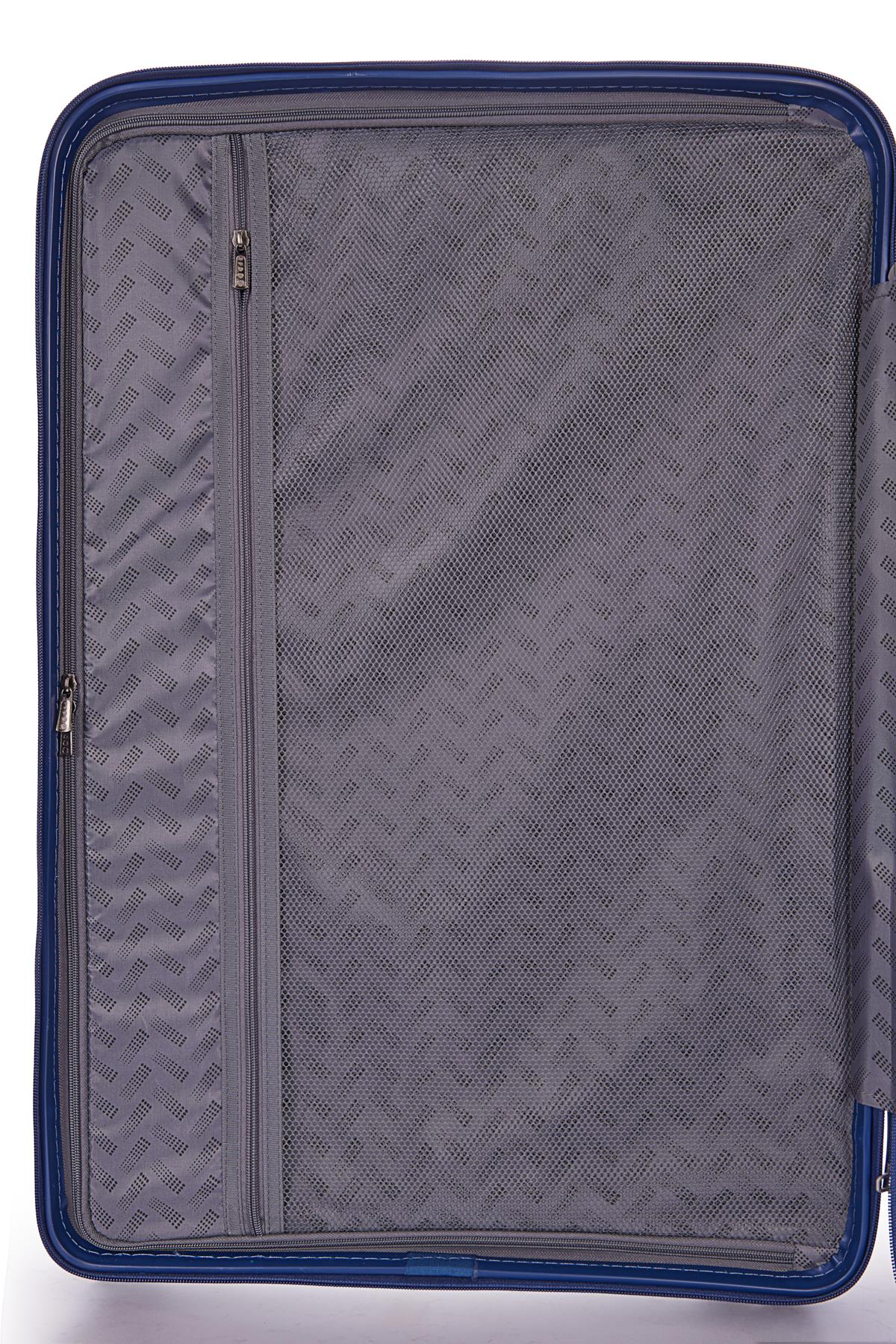 Benetton 3'lü Set Büyük Orta Ve Kabin Boy %100 Polipropilen Valiz Koyu Mavi14Bnt8001