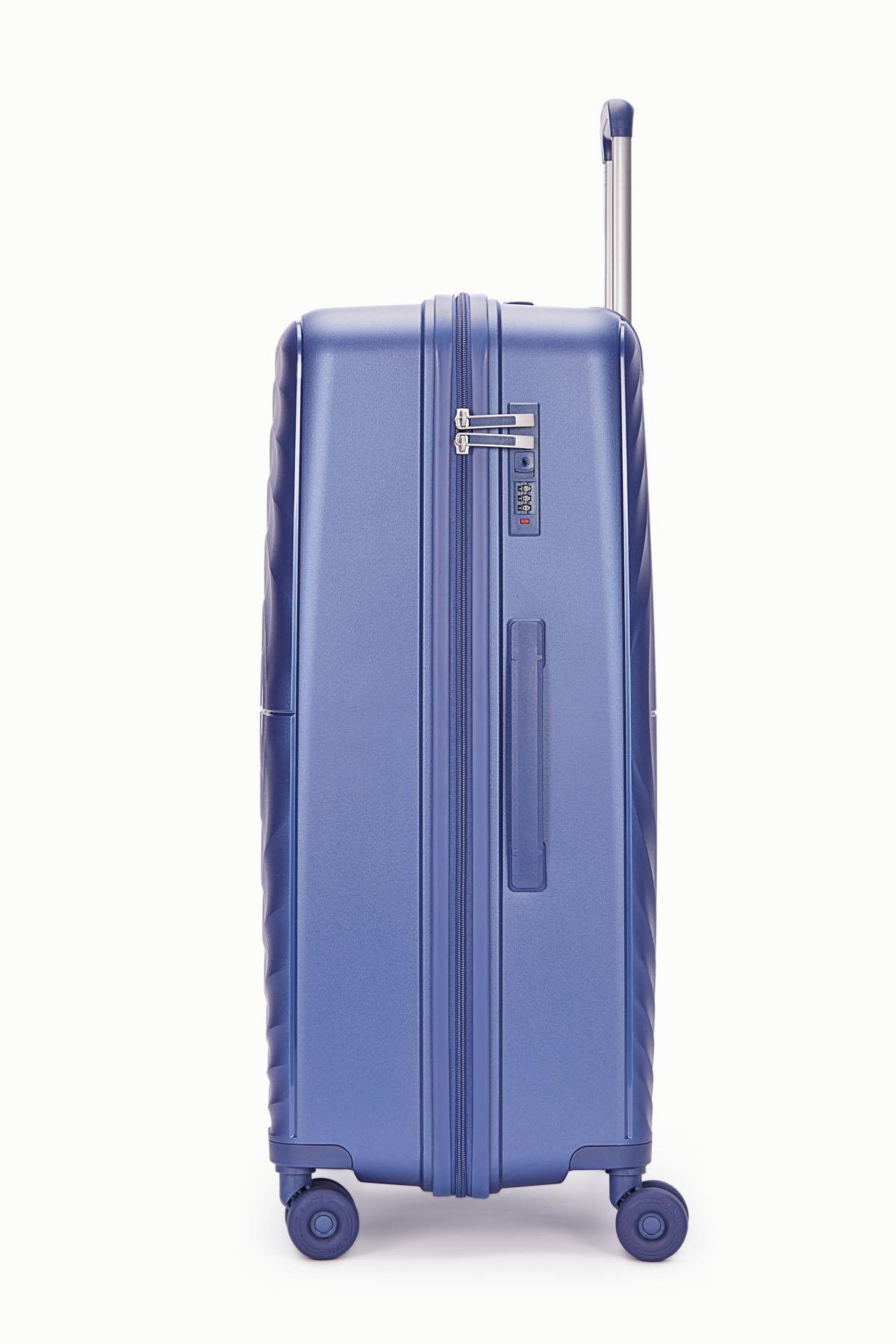 Benetton 3'lü Valiz Set Büyük Orta Ve Kabin Boy %100 Polipropilen Mavi 14Bnt8002