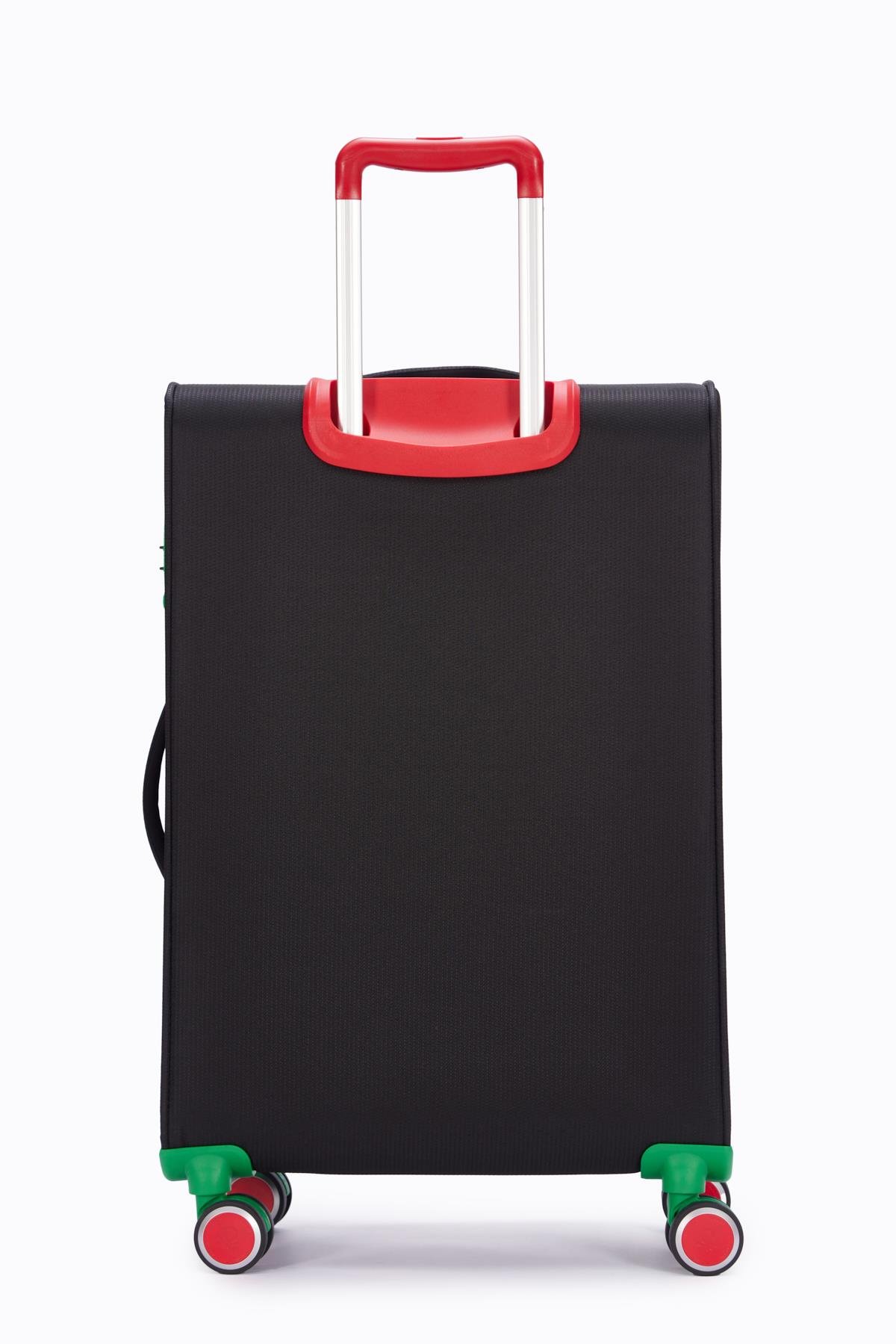 Benetton 3'lü Valiz Seti Lüx Kumaş Valiz Siyah Bnt2800