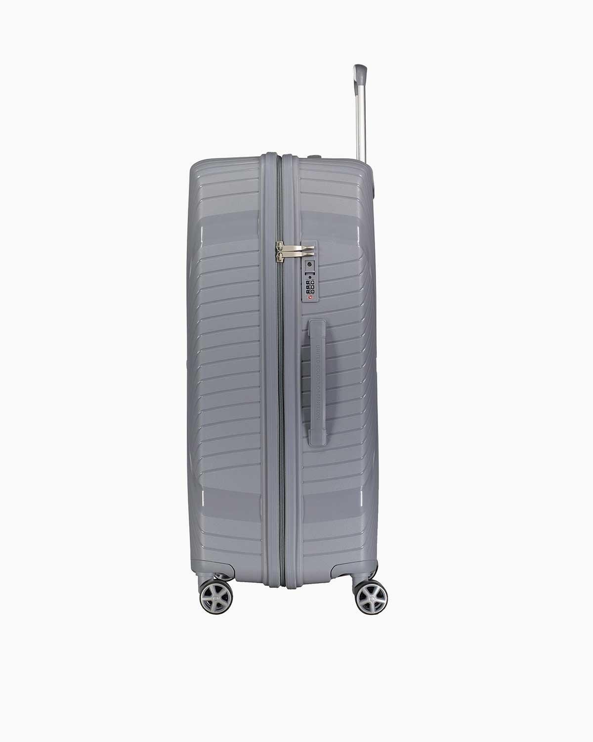 Benetton Büyük Boy %100 Polipropilen Valiz Gri Bnt3000