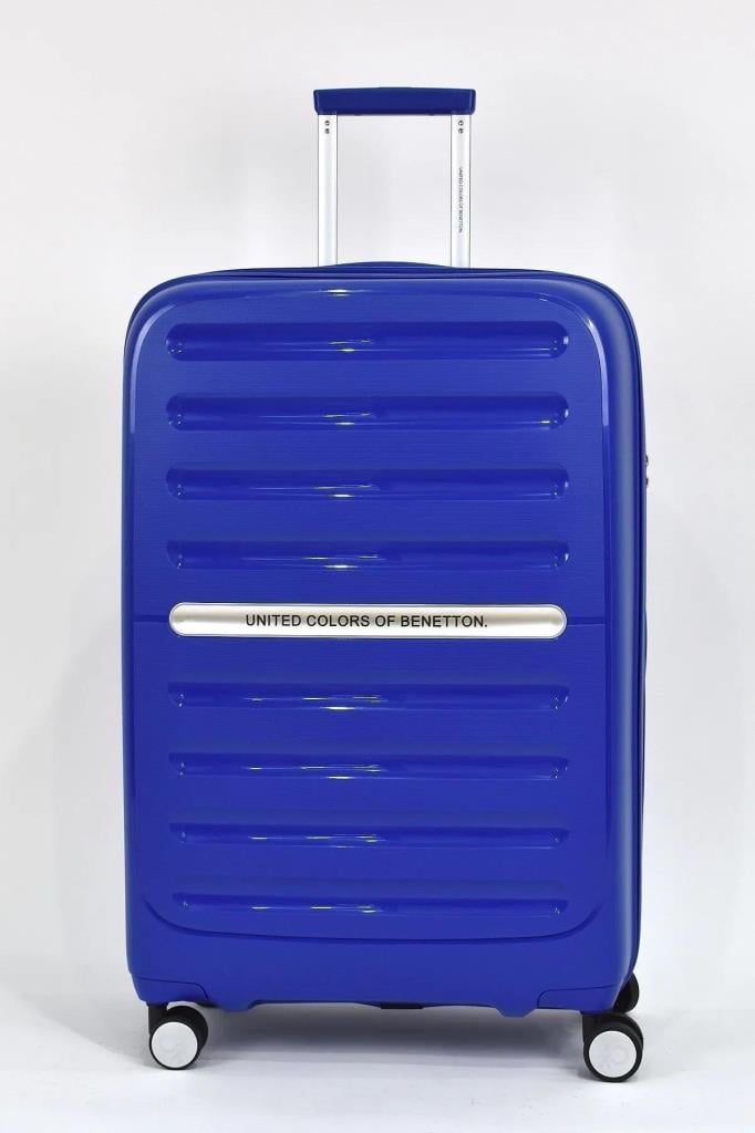 Benetton Büyük Boy %100 Polipropilen Valiz Mavi Bnt1000