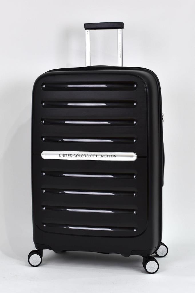 Benetton Büyük Boy %100 Polipropilen Valiz Siyah Bnt1000