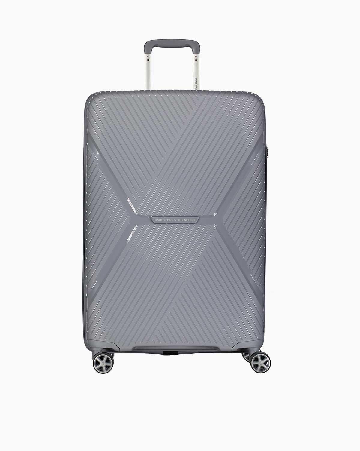 Benetton Büyük Boy %100 Polipropilen Valiz Gri Bnt3000