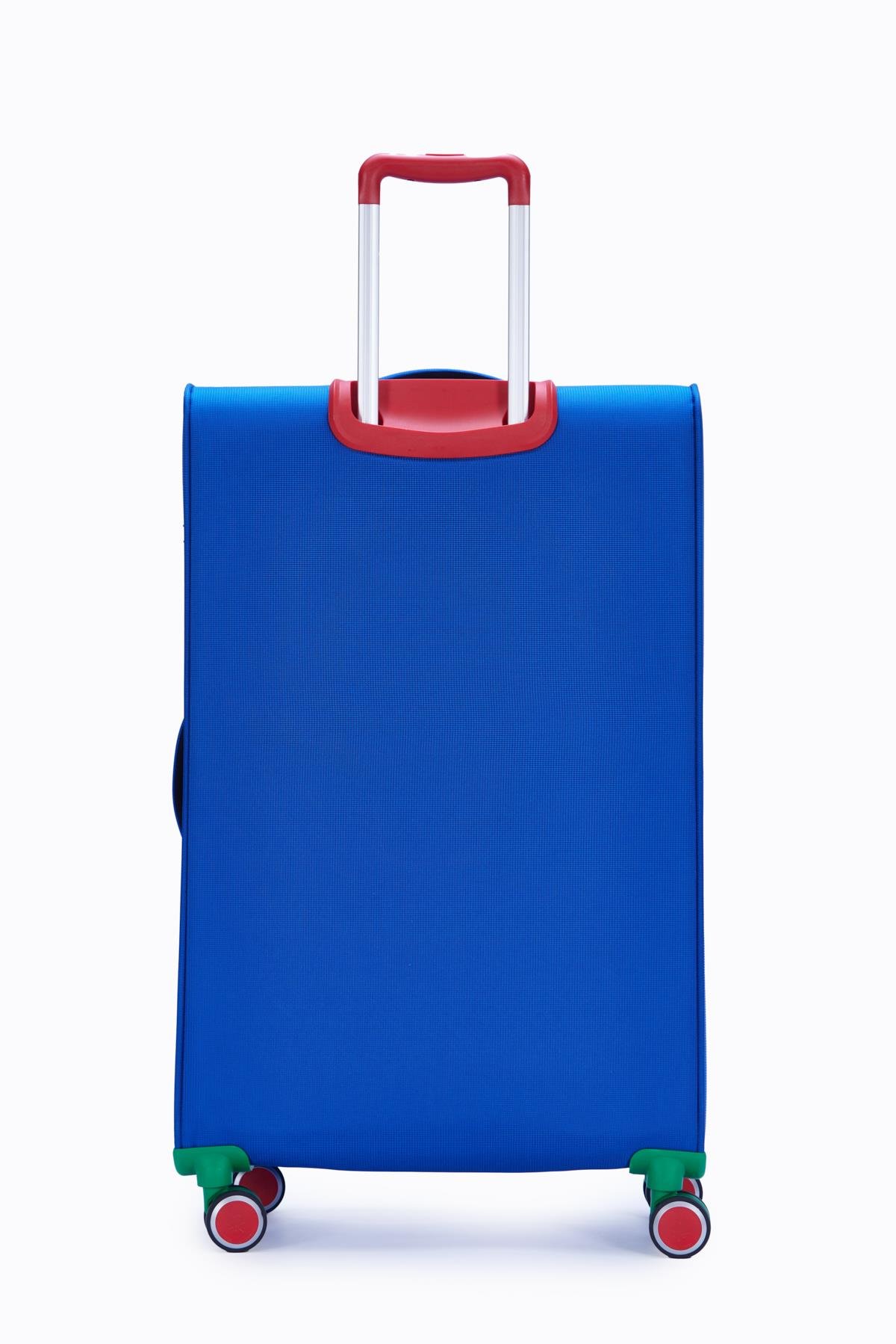 Benetton Büyük Boy Kumaş Valiz Saks Mavi Bnt2800