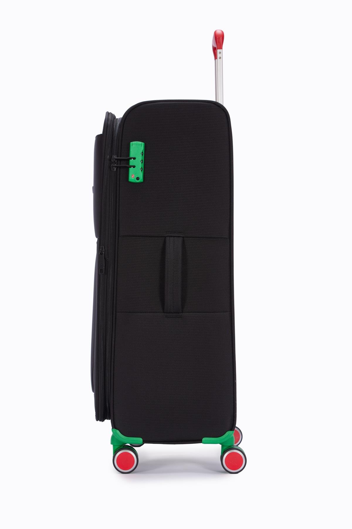 Benetton Büyük Boy Kumaş Valiz Siyah Bnt2800