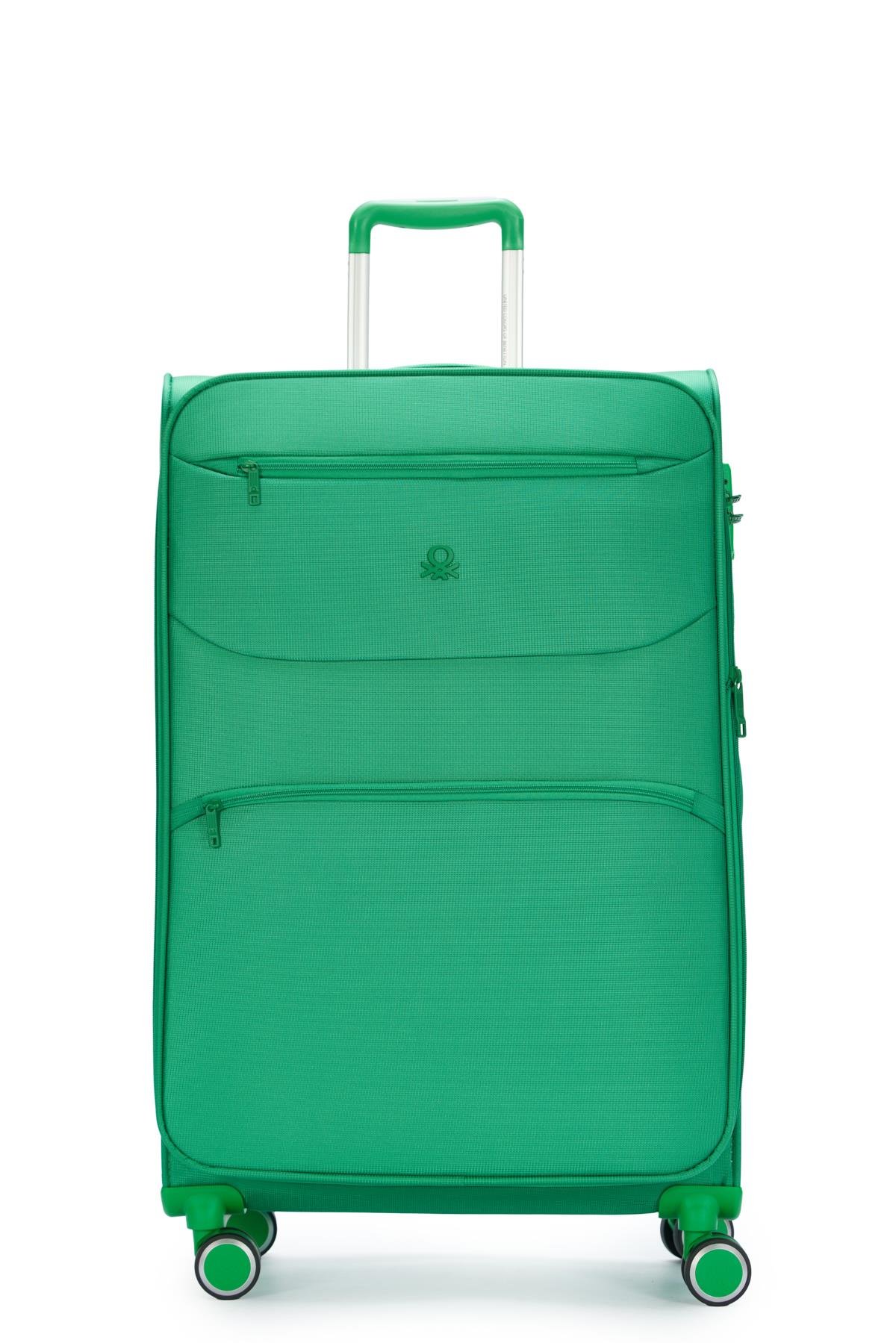 Benetton Büyük Boy Kumaş Valiz Yeşil Bnt2400