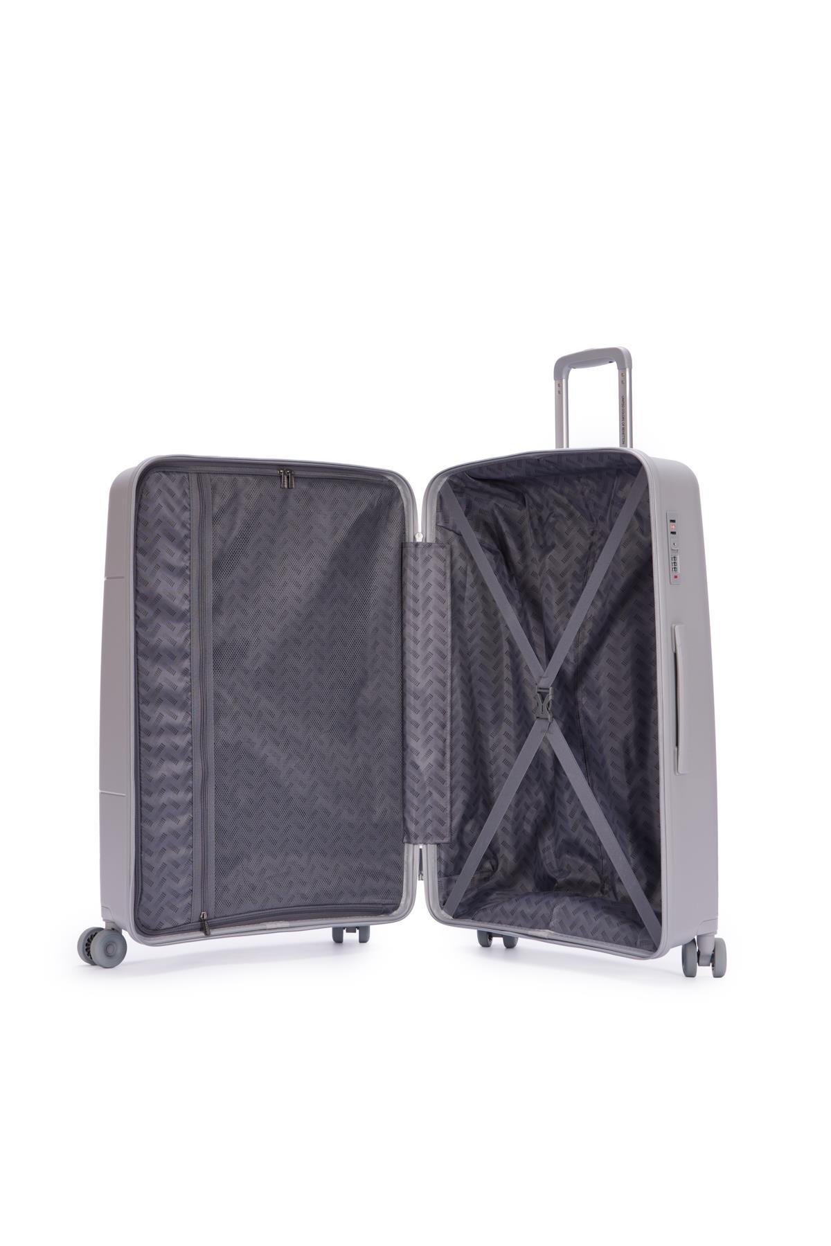 Benetton Kabin Boy %100 Polipropilen Valiz Açık Gri 14Bnt8001