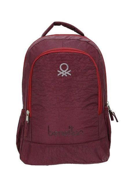 Benetton Okul Sırt Çantası Bordo 70016