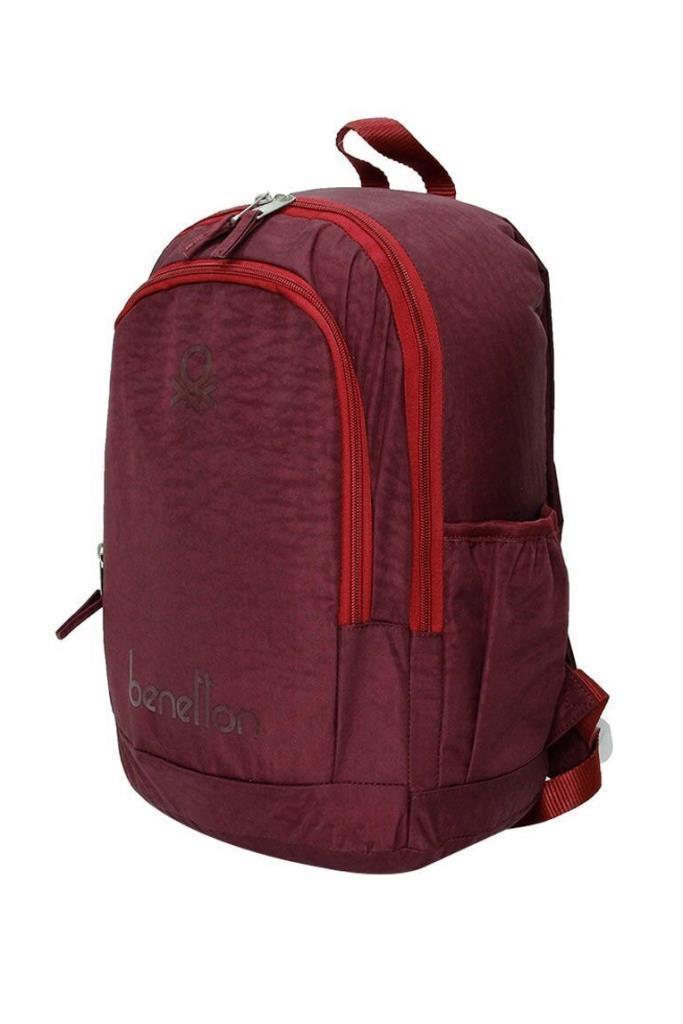 Benetton Okul Sırt Çantası Bordo 70016
