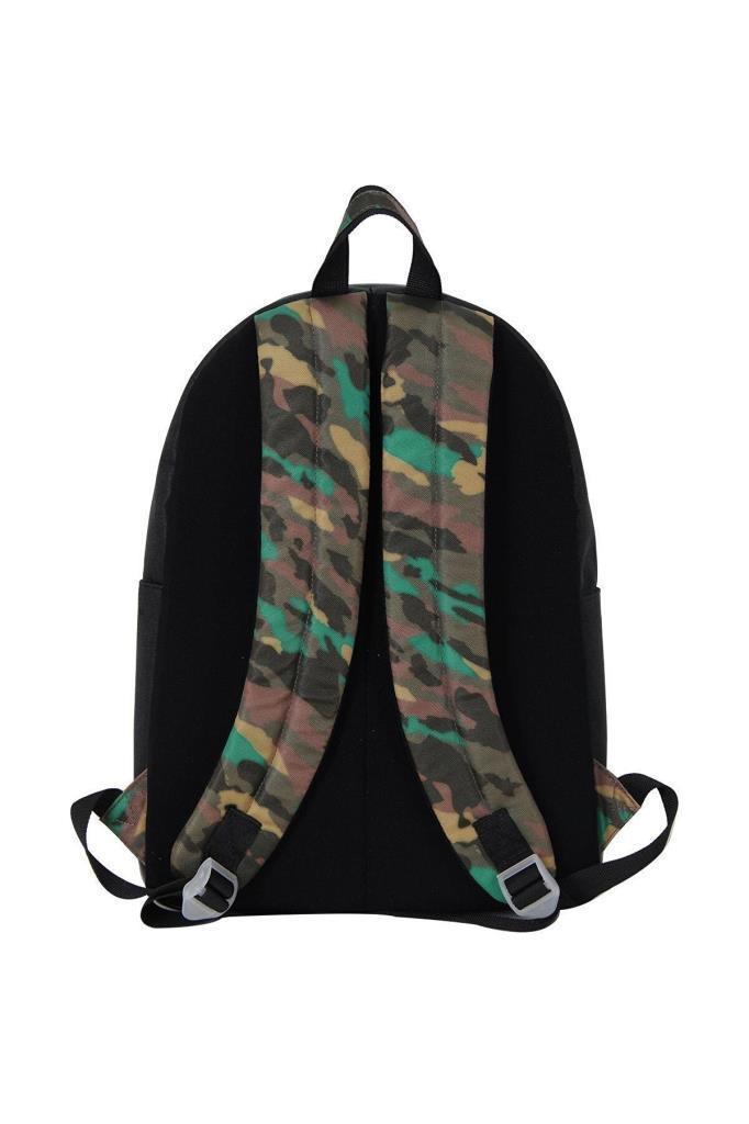 Benetton Okul Sırt Çantası Siyah Kamuflaj