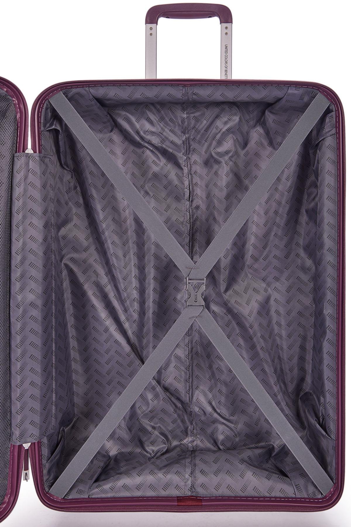 Benetton Orta Boy %100 Polipropilen Valiz Bordo 14Bnt8002