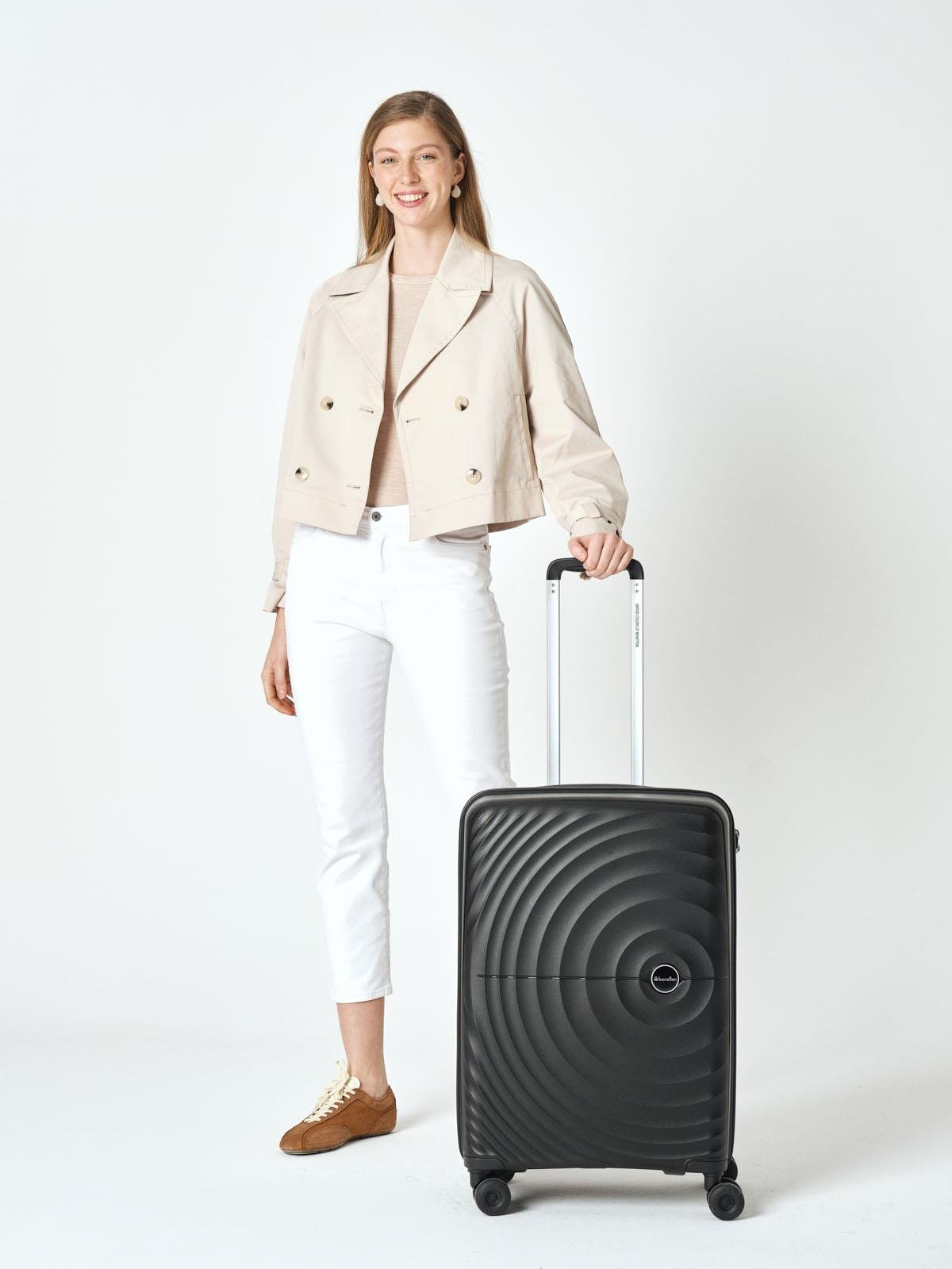 Benetton Orta Boy %100 Polipropilen Valiz Siyah 14Bnt8002