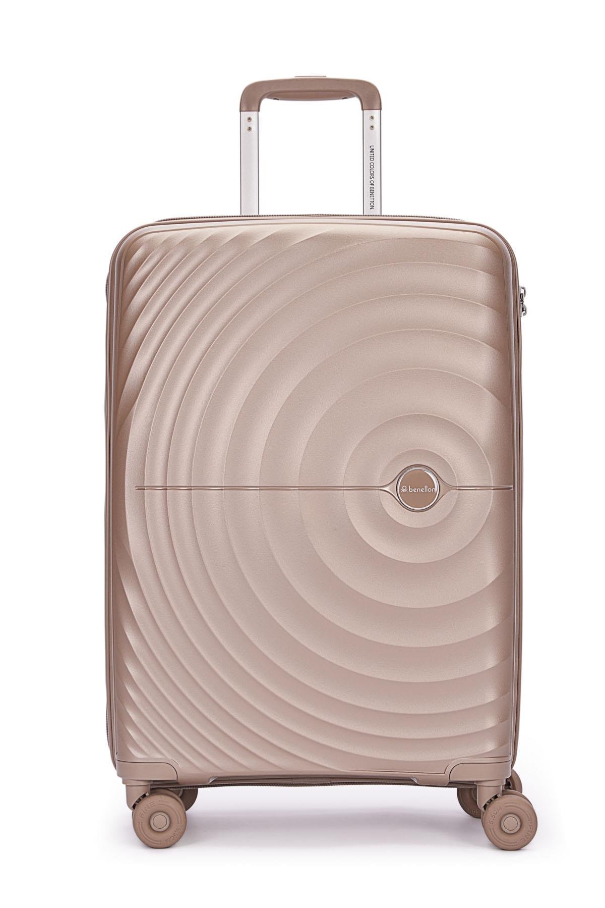 Benetton Orta Boy %100 Polipropilen Valiz Şampanya 14Bnt8002