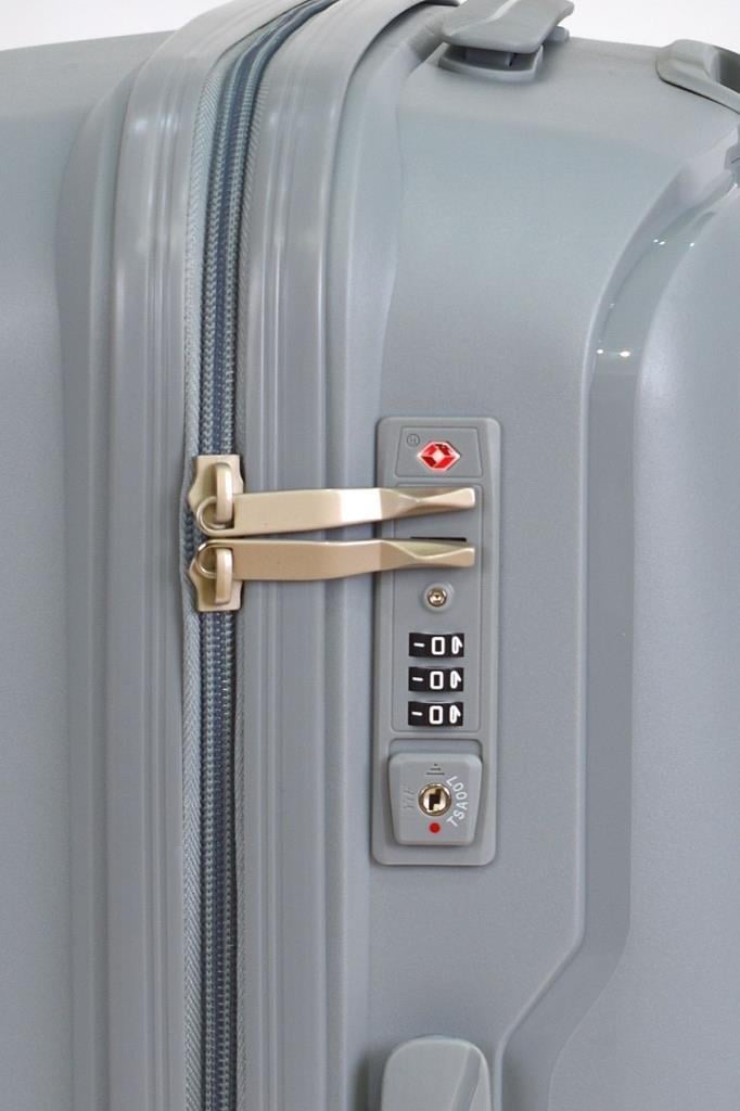 Benetton Orta Boy %100 Polipropilen Valiz Gri Bnt2000