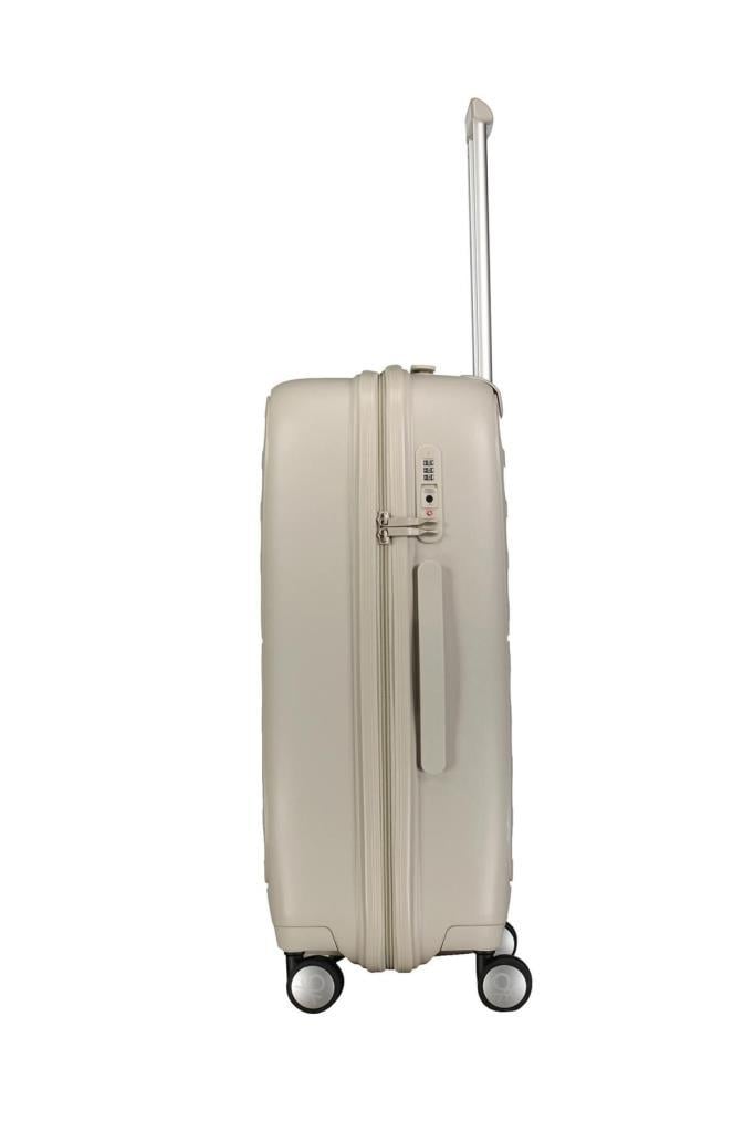 Benetton Orta Boy %100 Polipropilen Valiz Bej Bnt1000