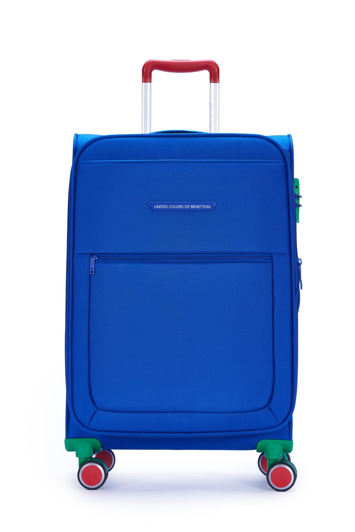 Benetton Orta Boy Kumaş Valiz Saks Mavi Bnt2800