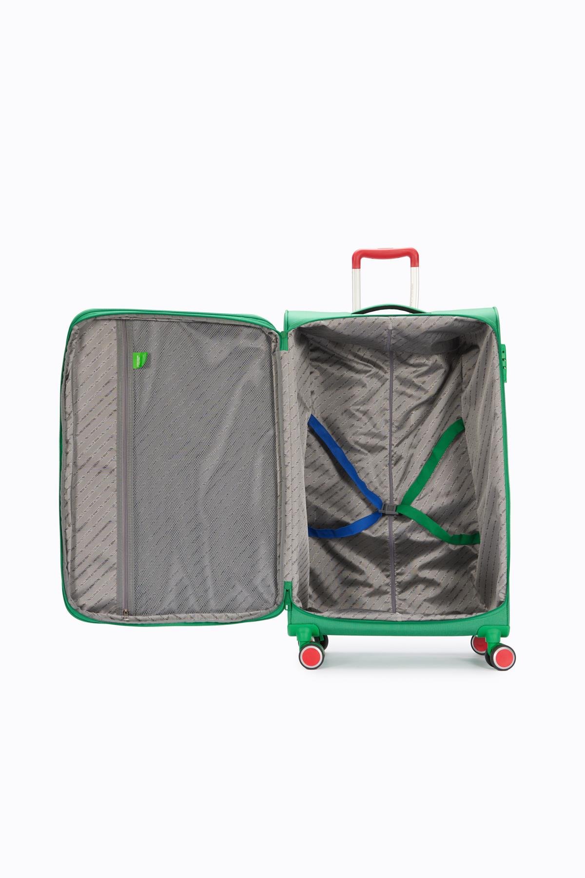 Benetton Orta Boy Kumaş Valiz Yeşil Bnt2800