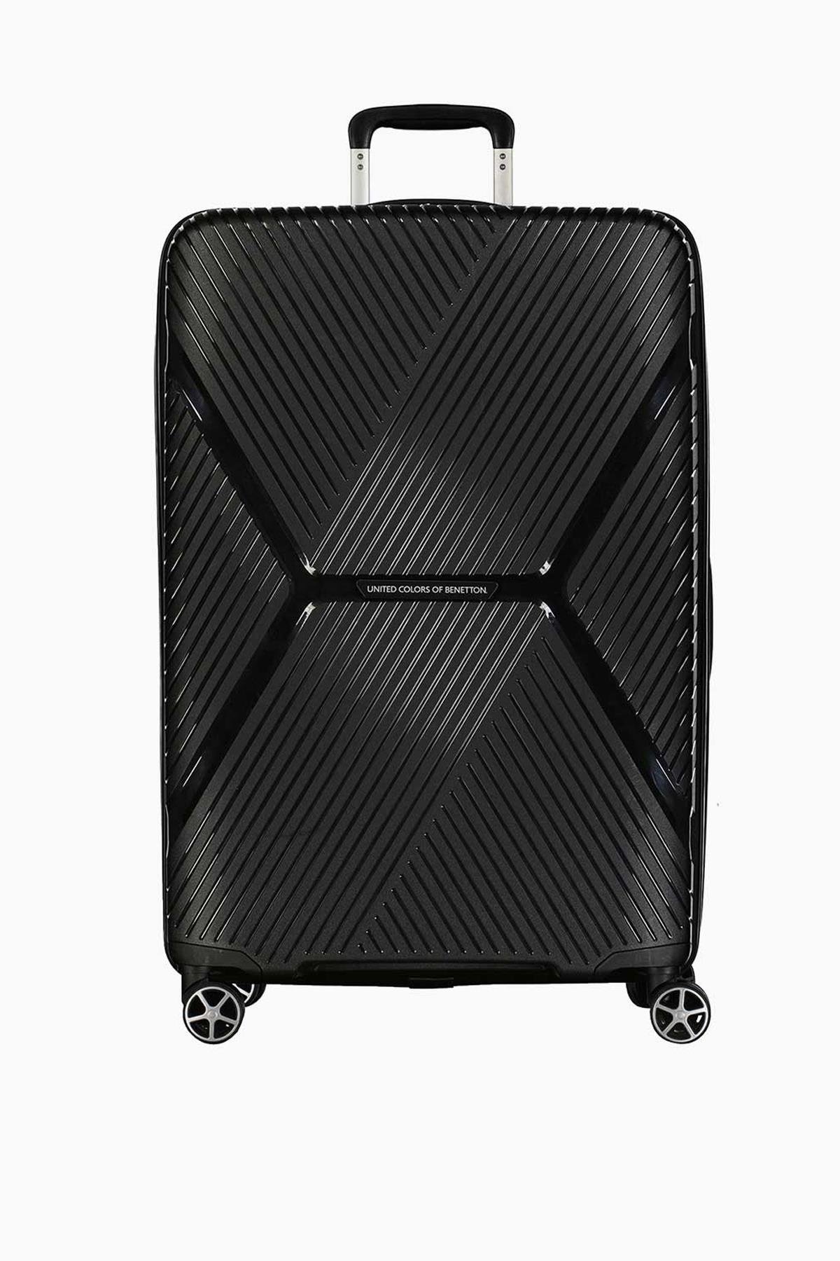 Benetton Polipropilen 2'Li Valiz Seti Siyah BNT3000 (BÜYÜK + ORTA)