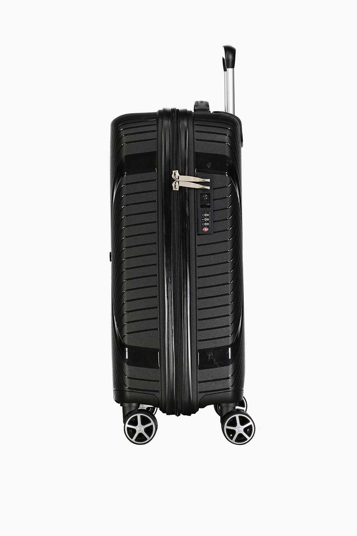 Benetton Polipropilen 2'Li Valiz Seti Siyah BNT3000 (ORTA + KABİN)