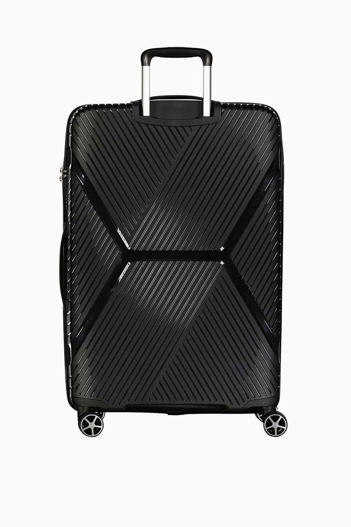 Benetton Polipropilen 2'Li Valiz Seti Siyah BNT3000 (BÜYÜK + KABİN)