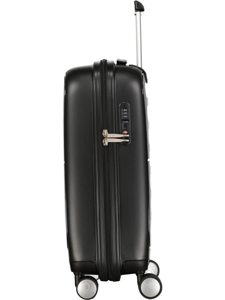 Benetton Polipropilen Kırılmaz 3'lü Valiz Seti Siyah BNT1000