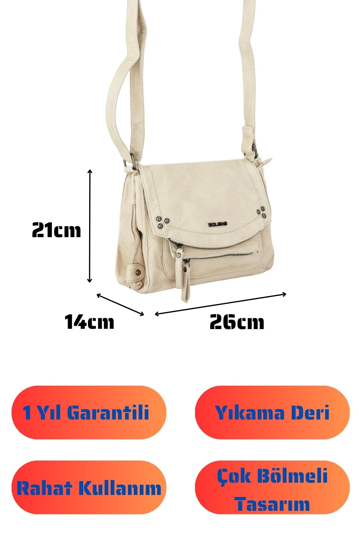 Bolsas Kadın Çapraz  Çanta Bej 1043