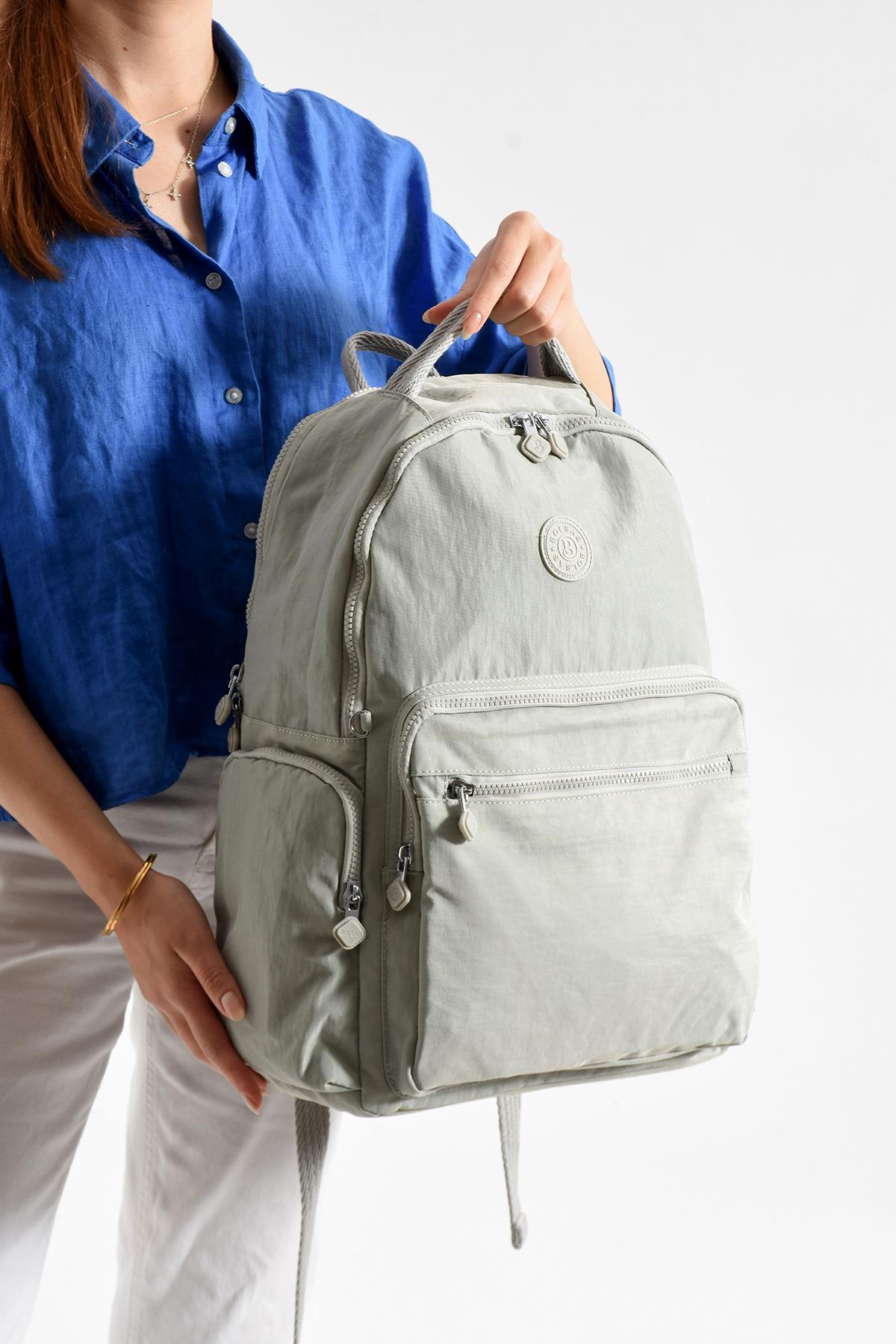 Bolsas Kadın Okul Sırt Çanta Açık Gri 1094