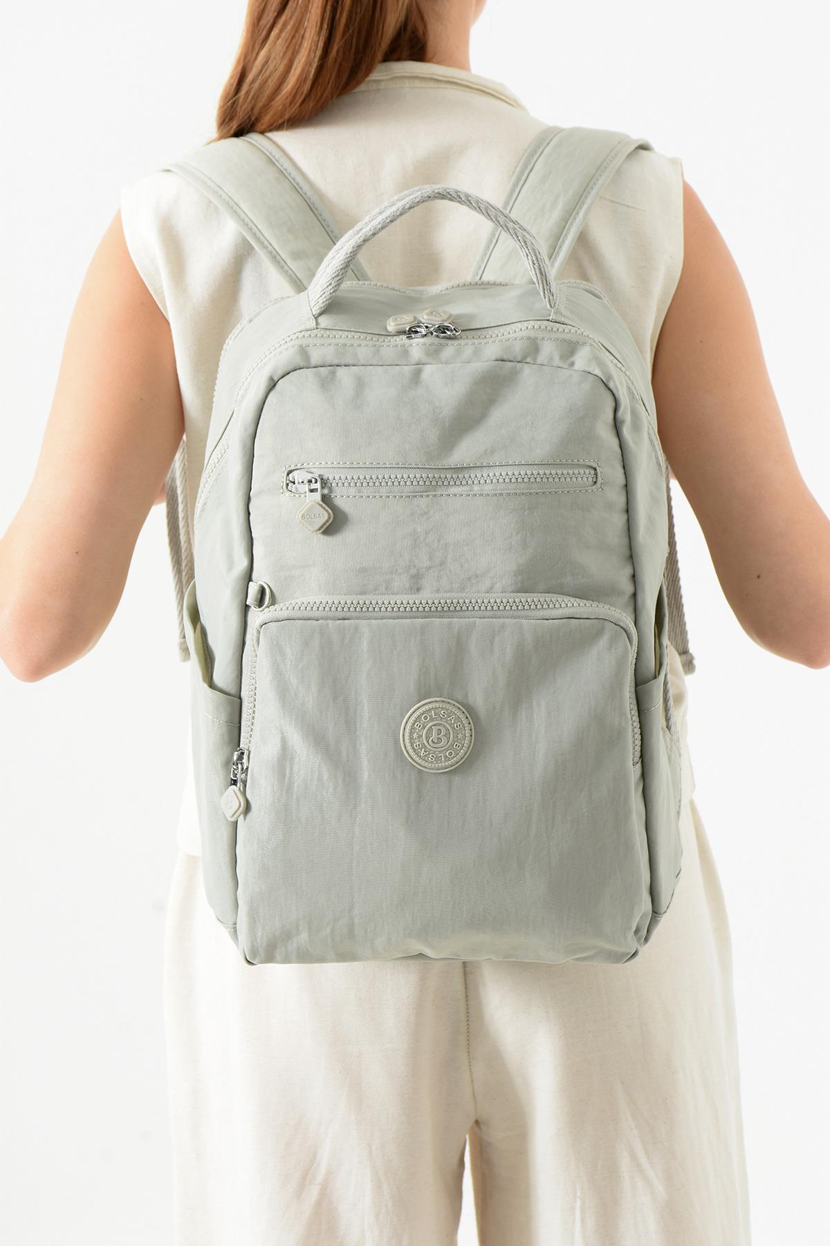 Bolsas Kadın Okul Sırt Çanta Açık Gri 1086