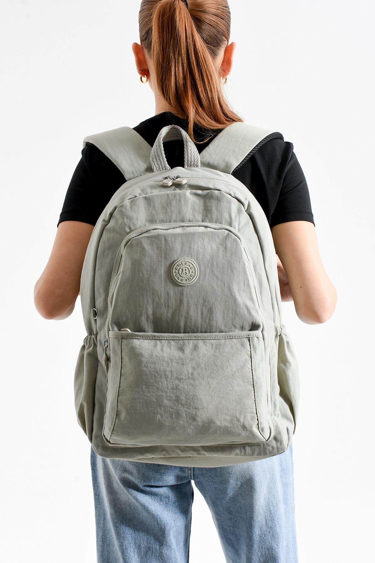 Bolsas Kadın Okul Sırt Çanta Açık Gri 1090