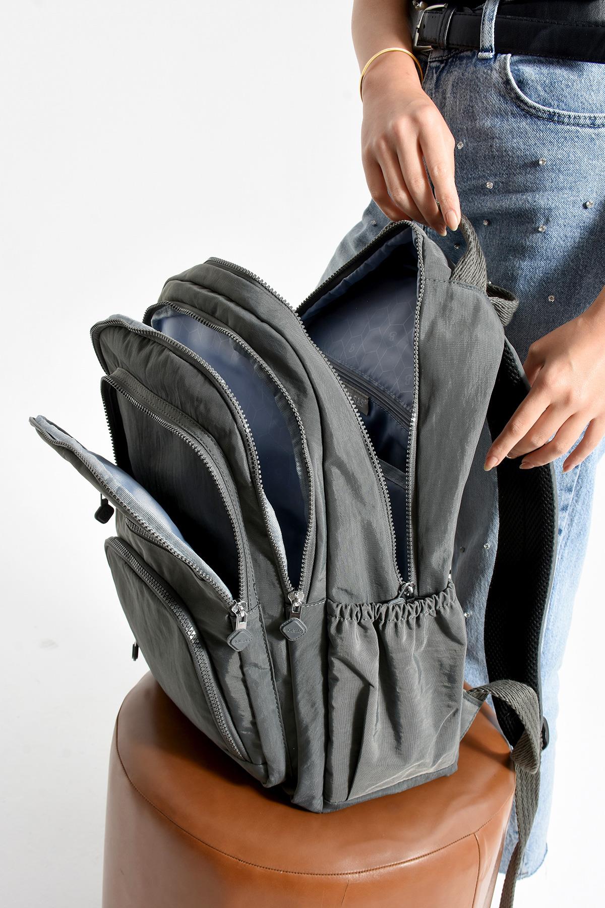 Bolsas Kadın Okul Sırt Çanta Açık  Gri 1096