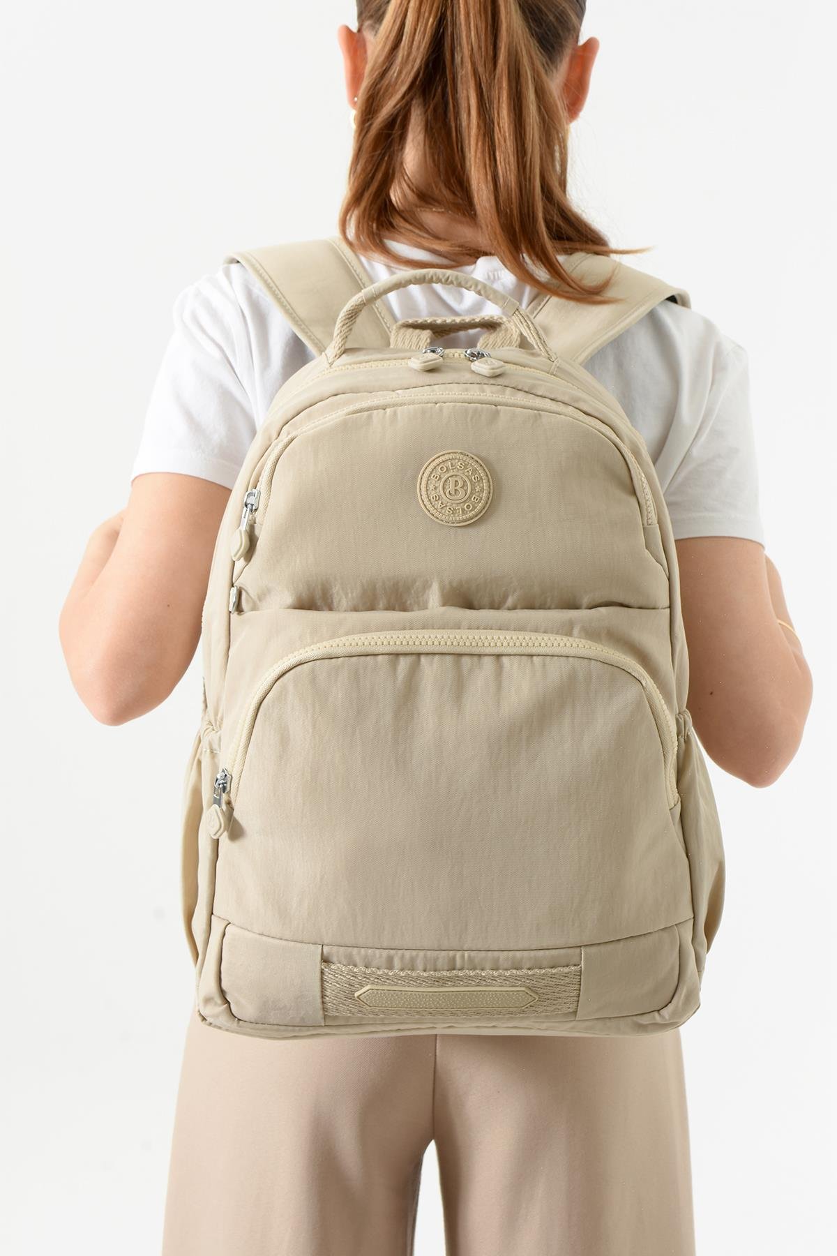 Bolsas Kadın Okul Sırt Çanta Bej 1093