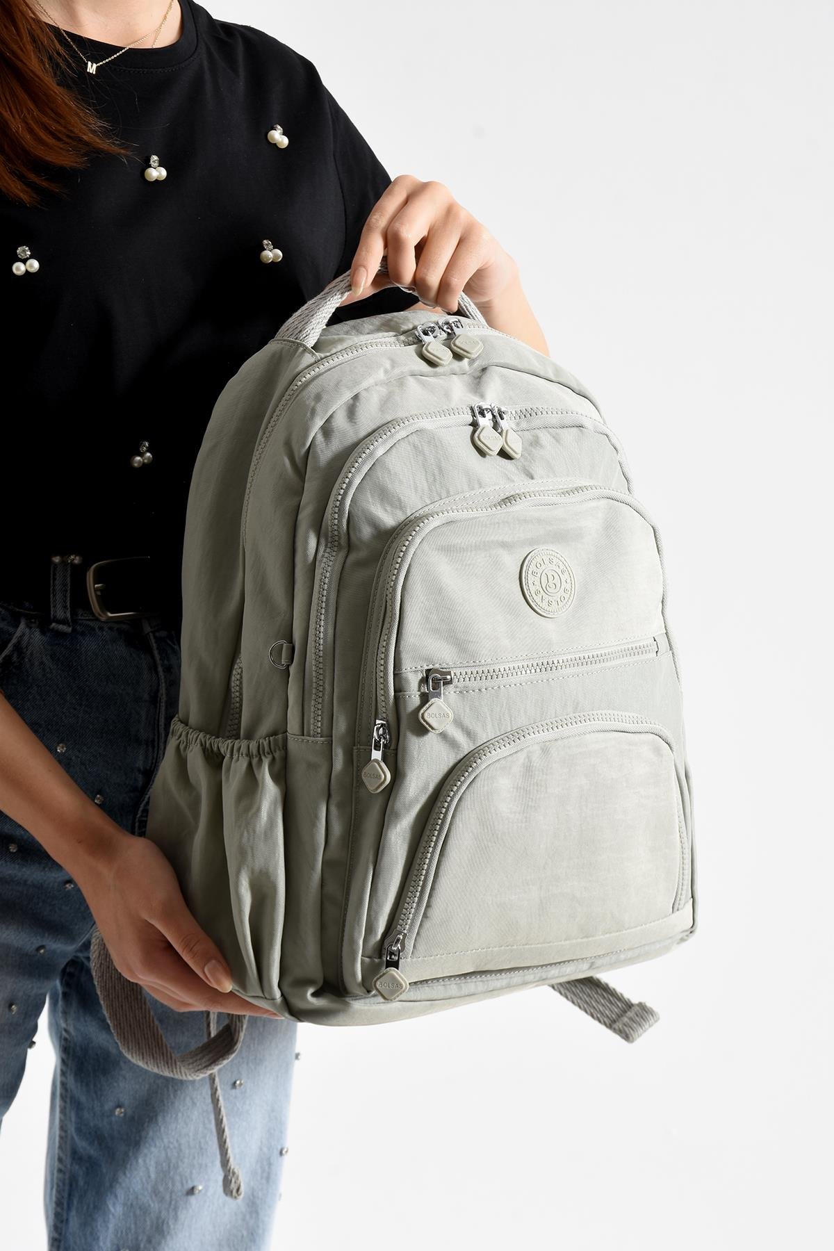 Bolsas Kadın Okul Sırt Çanta Gri 1087