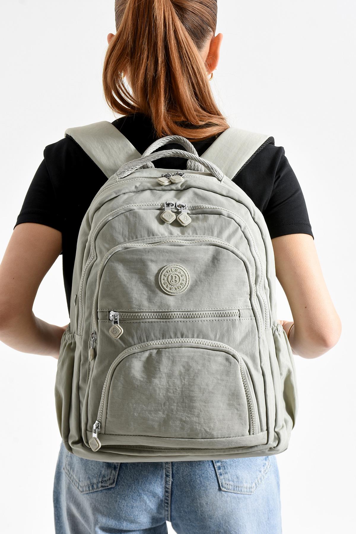 Bolsas Kadın Okul Sırt Çanta Gri 1087