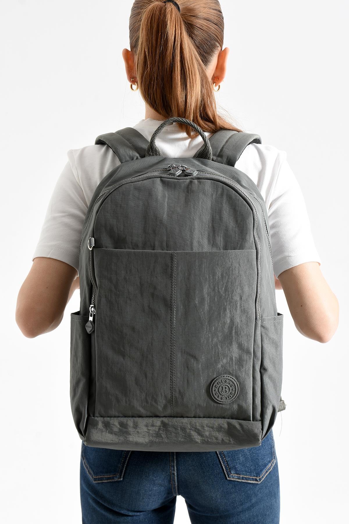 Bolsas Kadın Okul Sırt Çanta Gri 1089